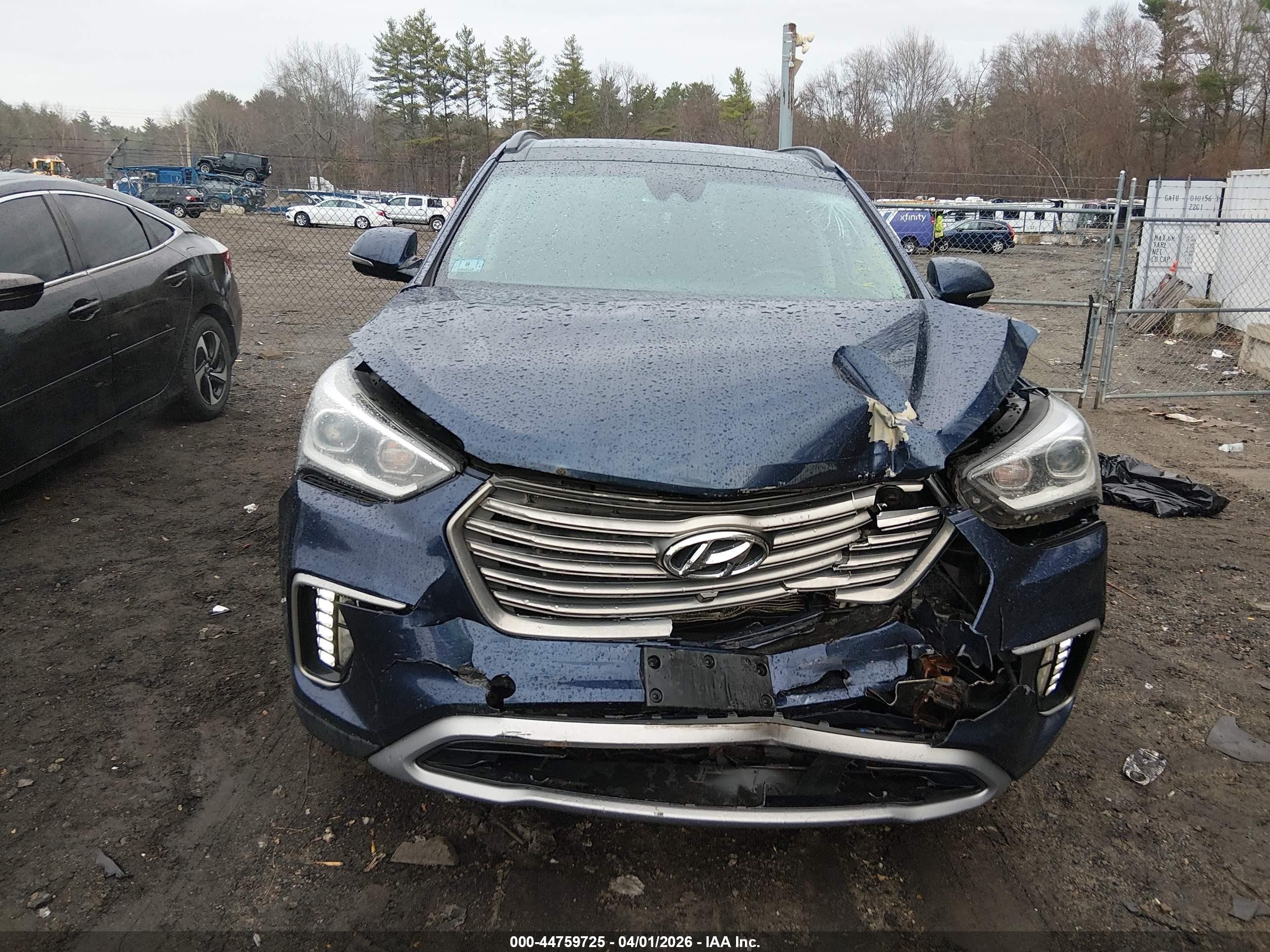 2017 Hyundai Santa Fe Limited Ultimate Синий vin: KM8SRDHF7HU202204