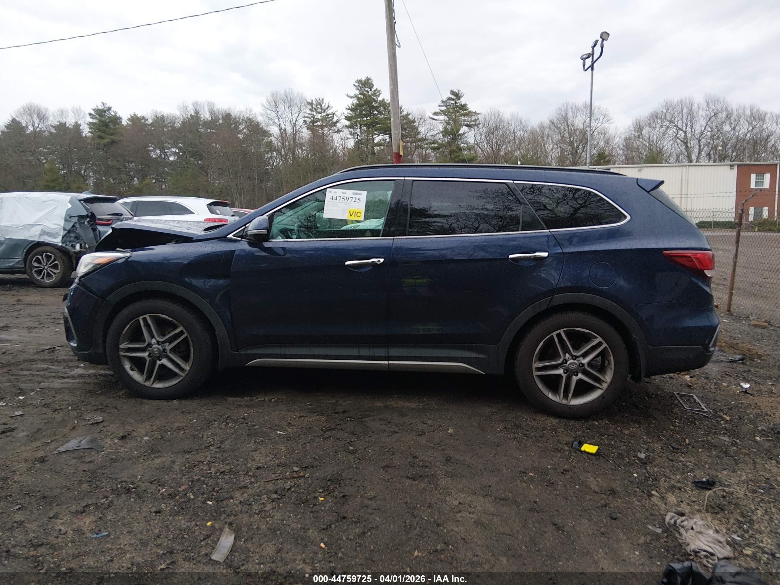 2017 Hyundai Santa Fe Limited Ultimate Синий vin: KM8SRDHF7HU202204