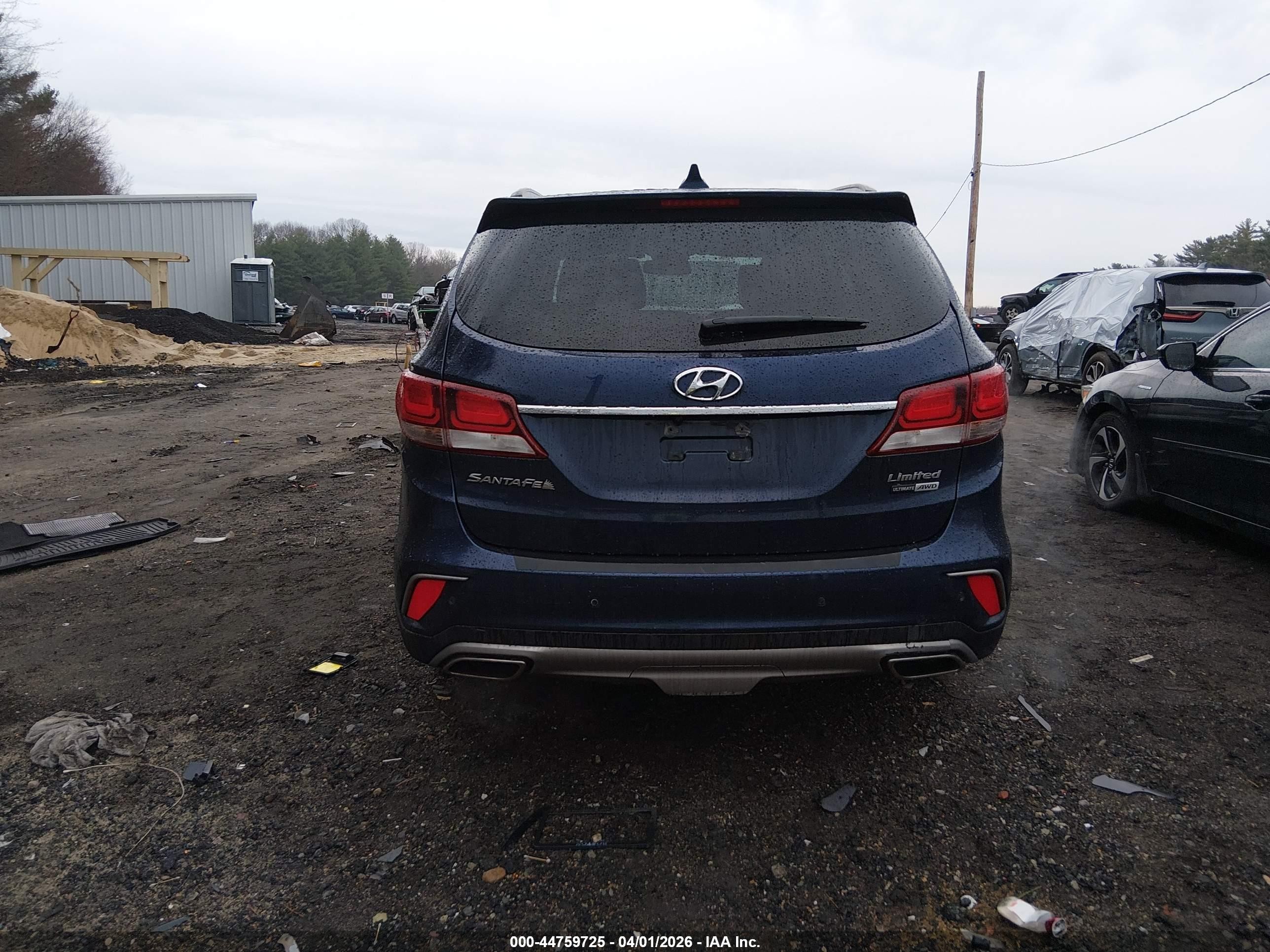 2017 Hyundai Santa Fe Limited Ultimate Синий vin: KM8SRDHF7HU202204