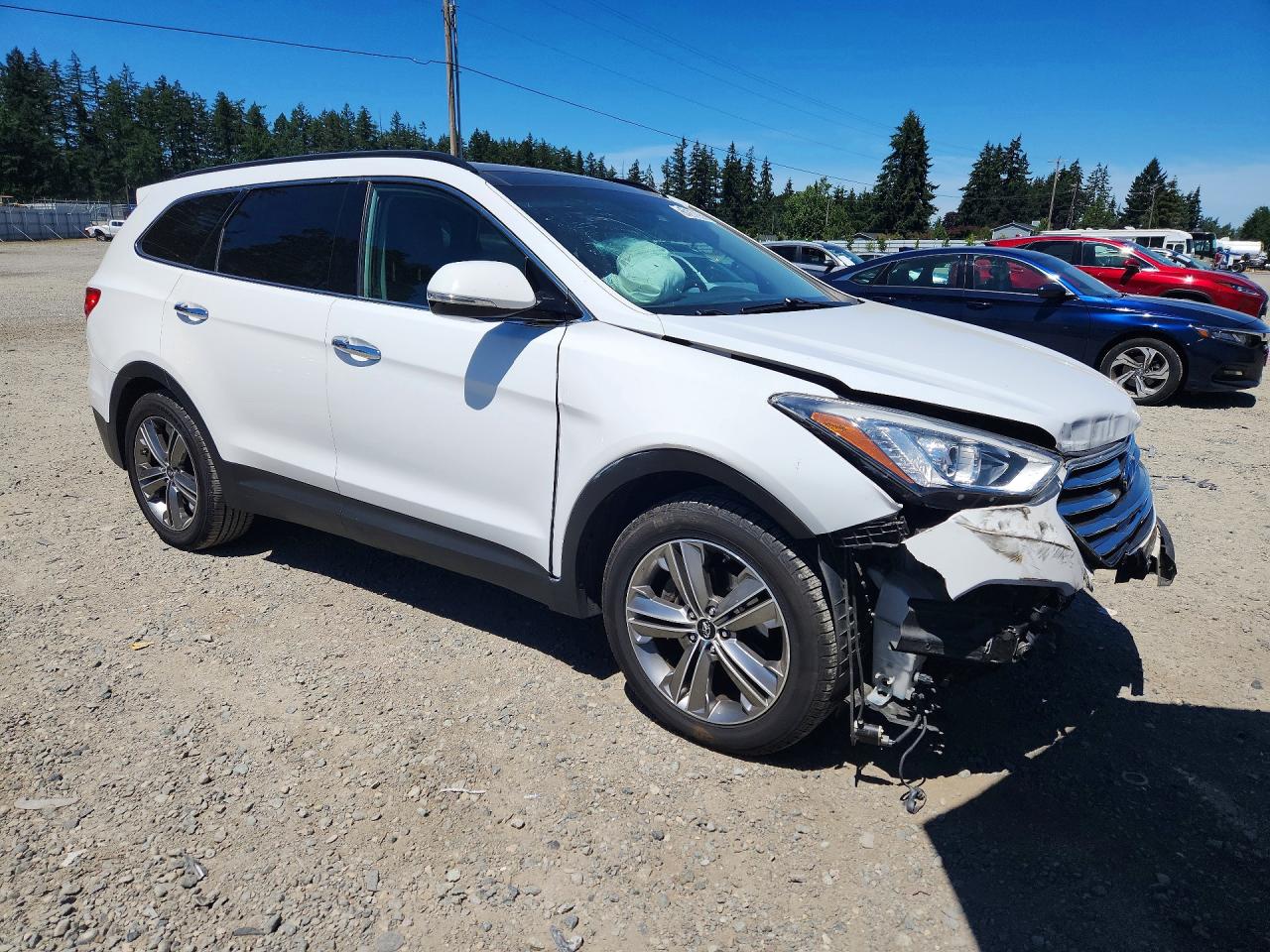 2013 Hyundai Santa Fe Limited White vin: KM8SRDHF8DU000577