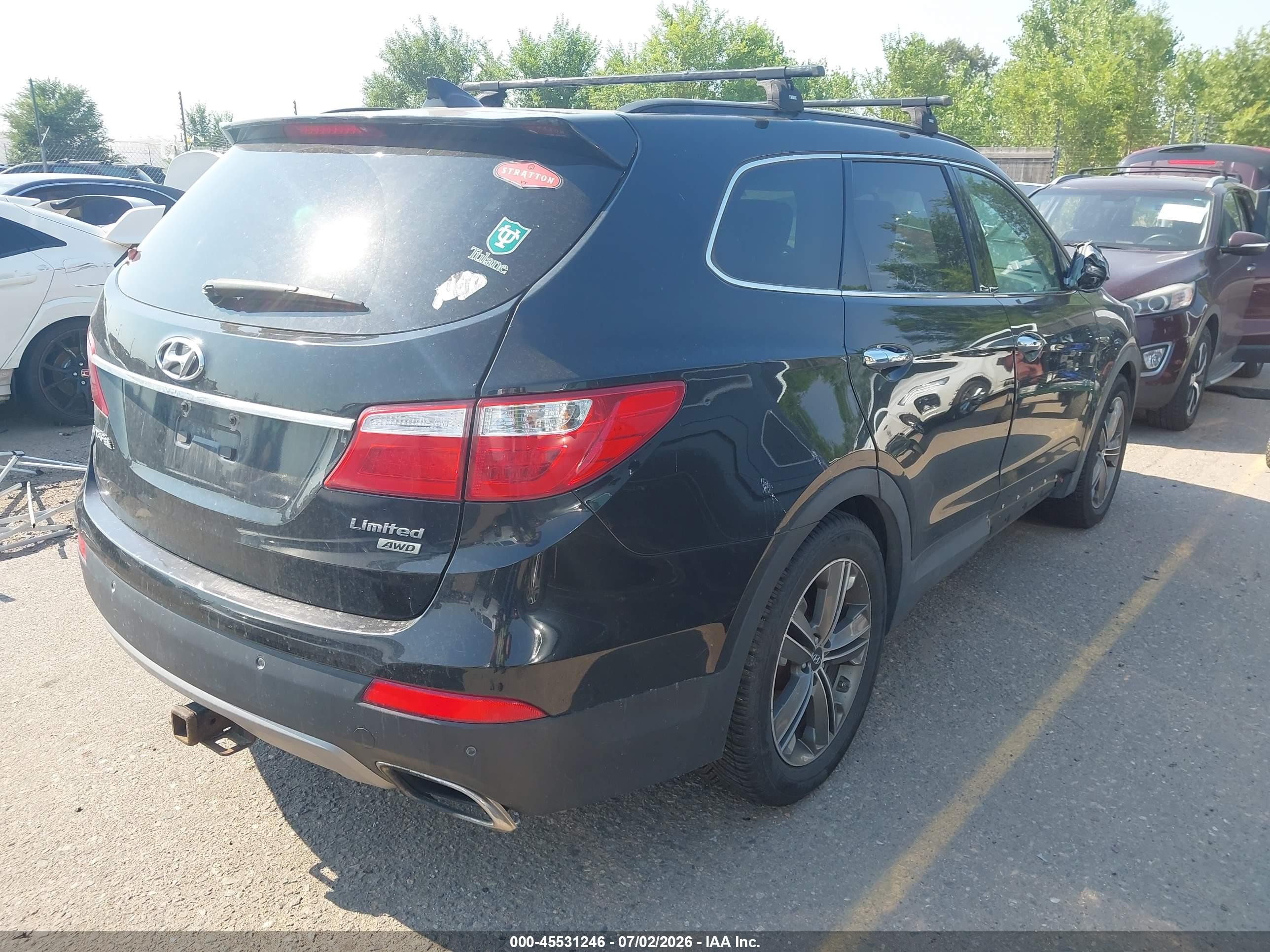 2014 Hyundai Santa Fe Limited Black vin: KM8SRDHF8EU065270