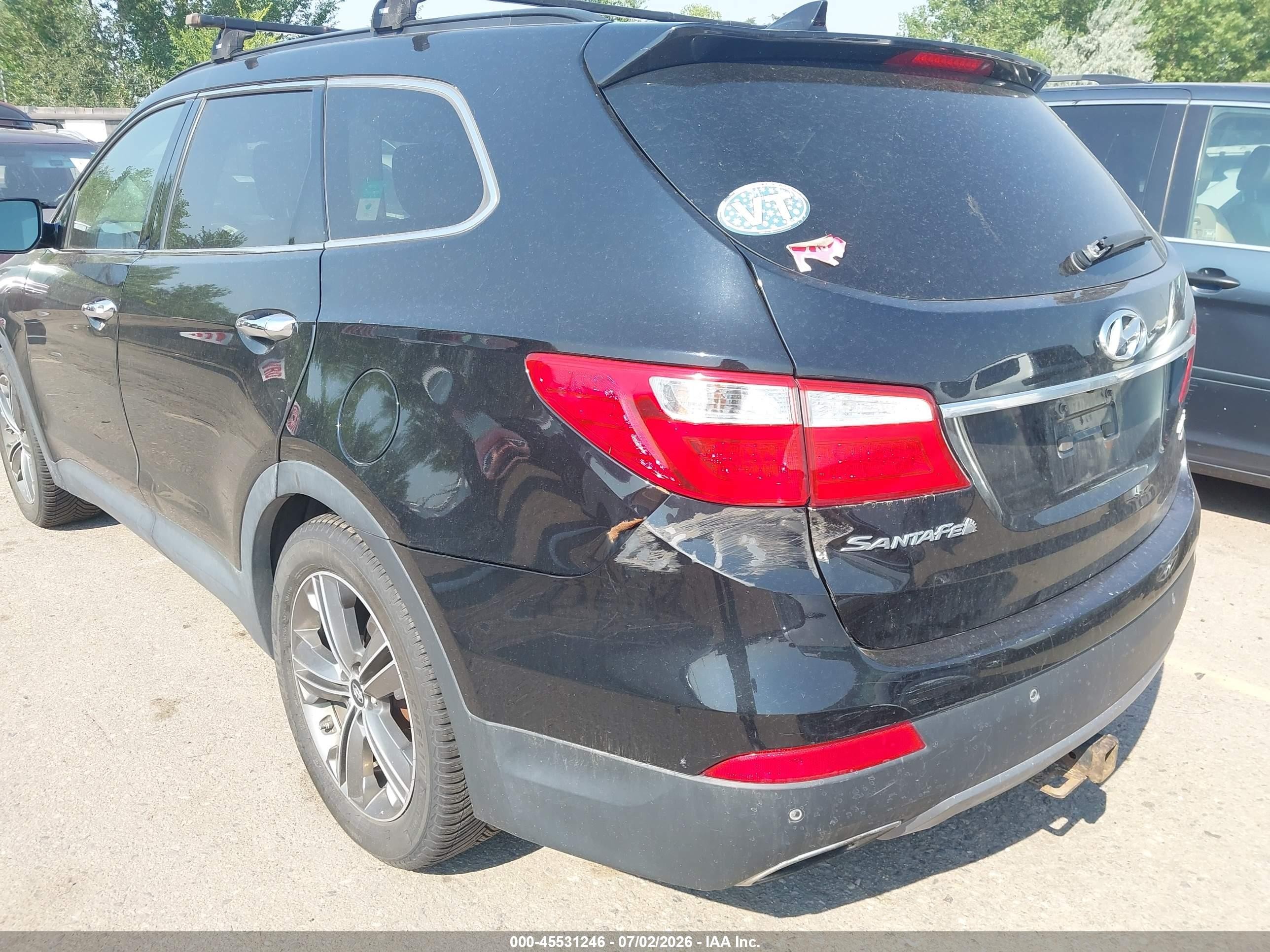 2014 Hyundai Santa Fe Limited Black vin: KM8SRDHF8EU065270