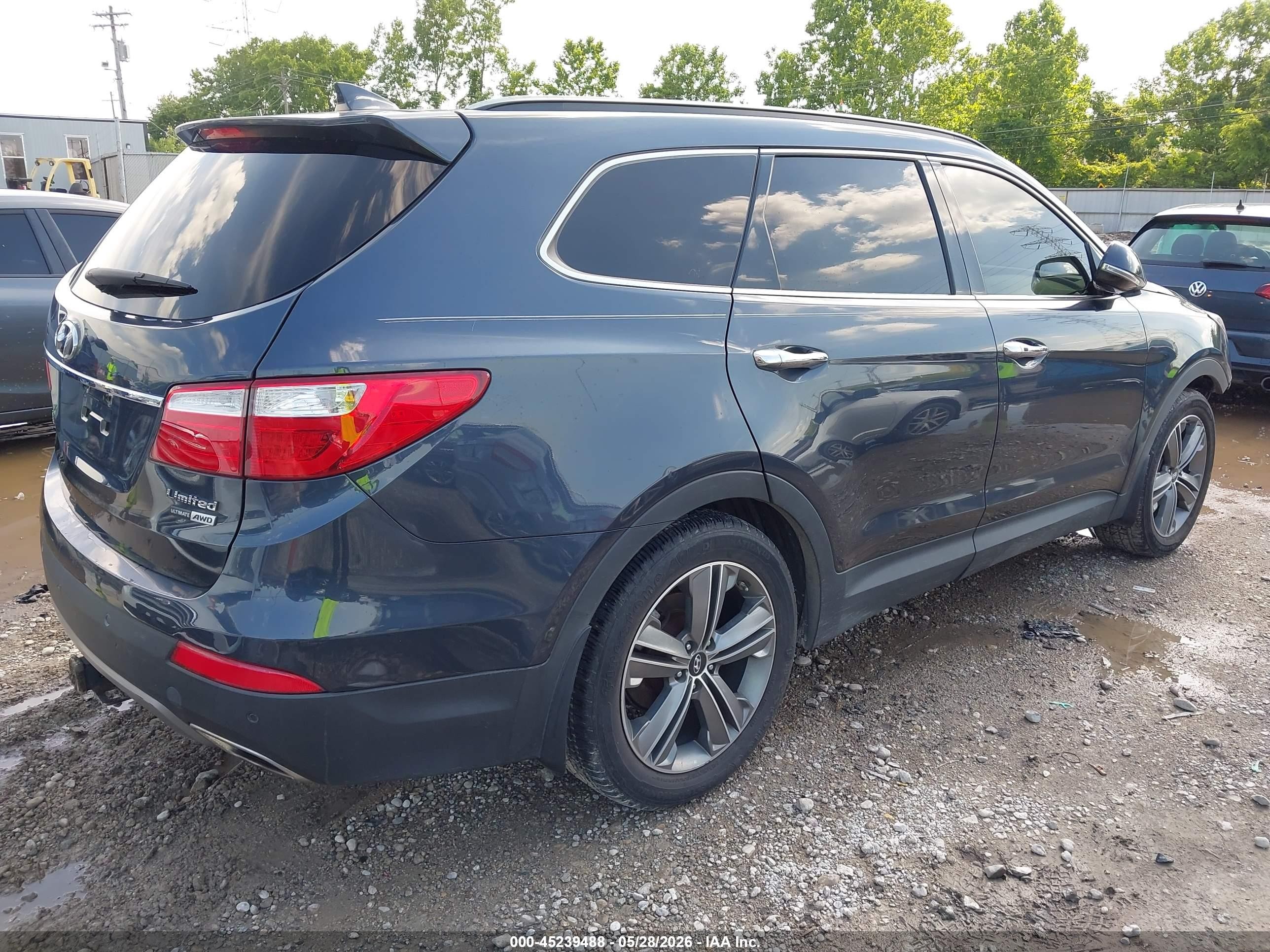 2015 Hyundai Santa Fe Limited Gray vin: KM8SRDHF8FU112282