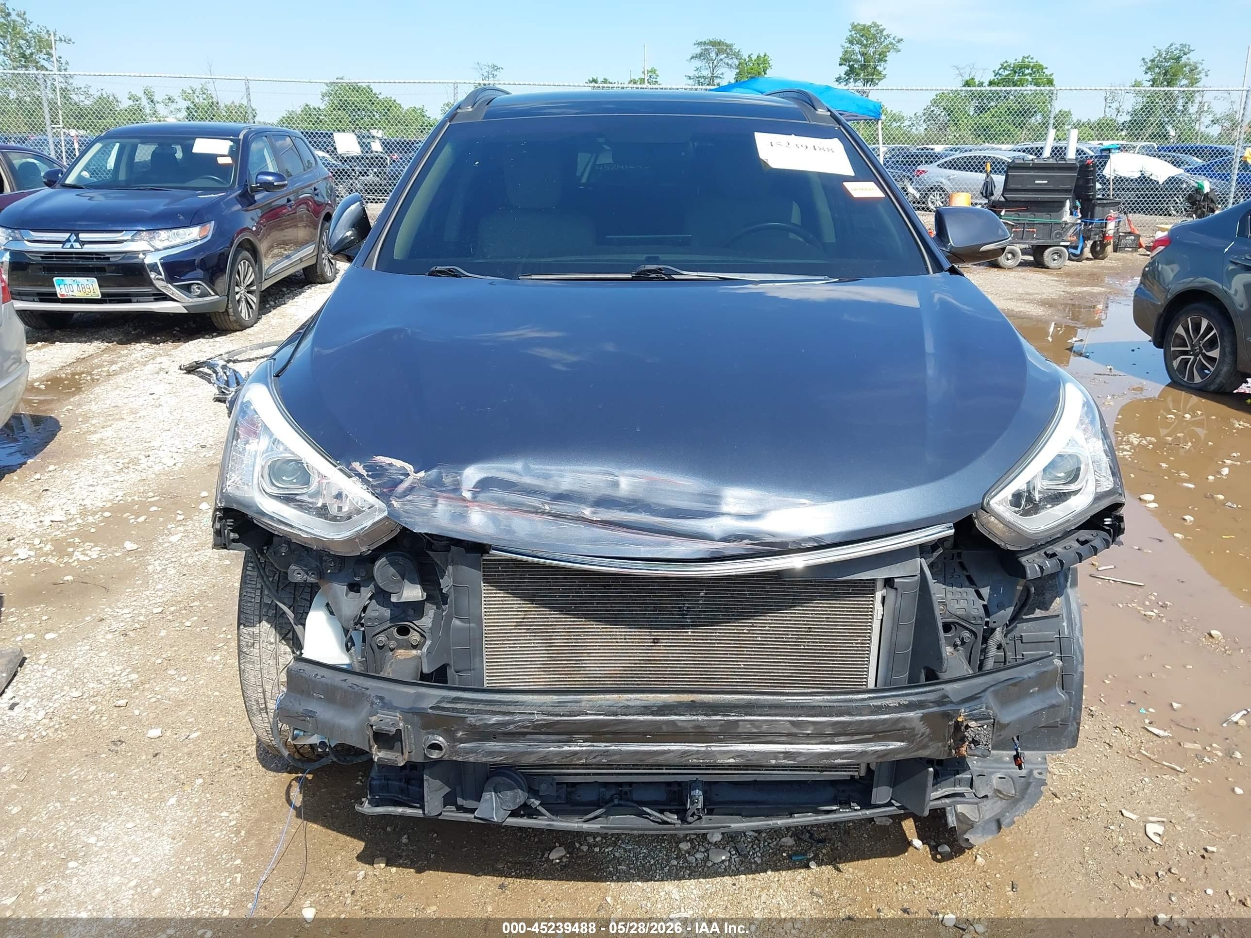 2015 Hyundai Santa Fe Limited Gray vin: KM8SRDHF8FU112282