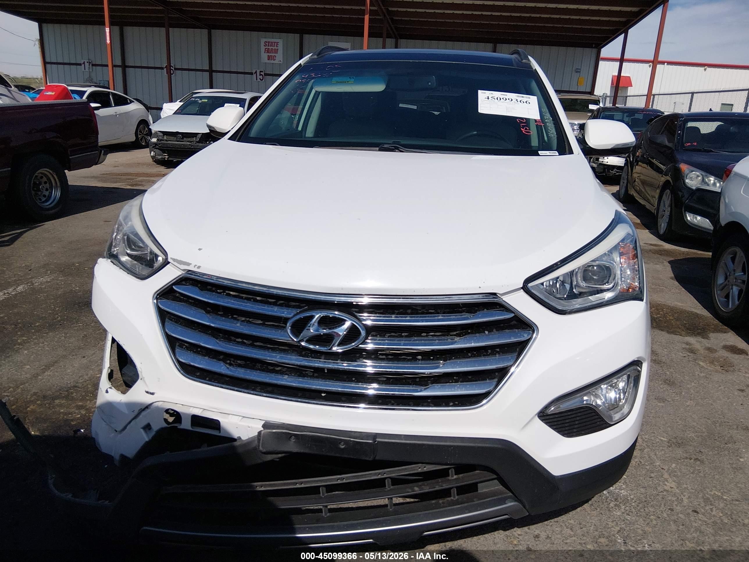 2013 Hyundai Santa Fe Limited White vin: KM8SRDHF9DU000944
