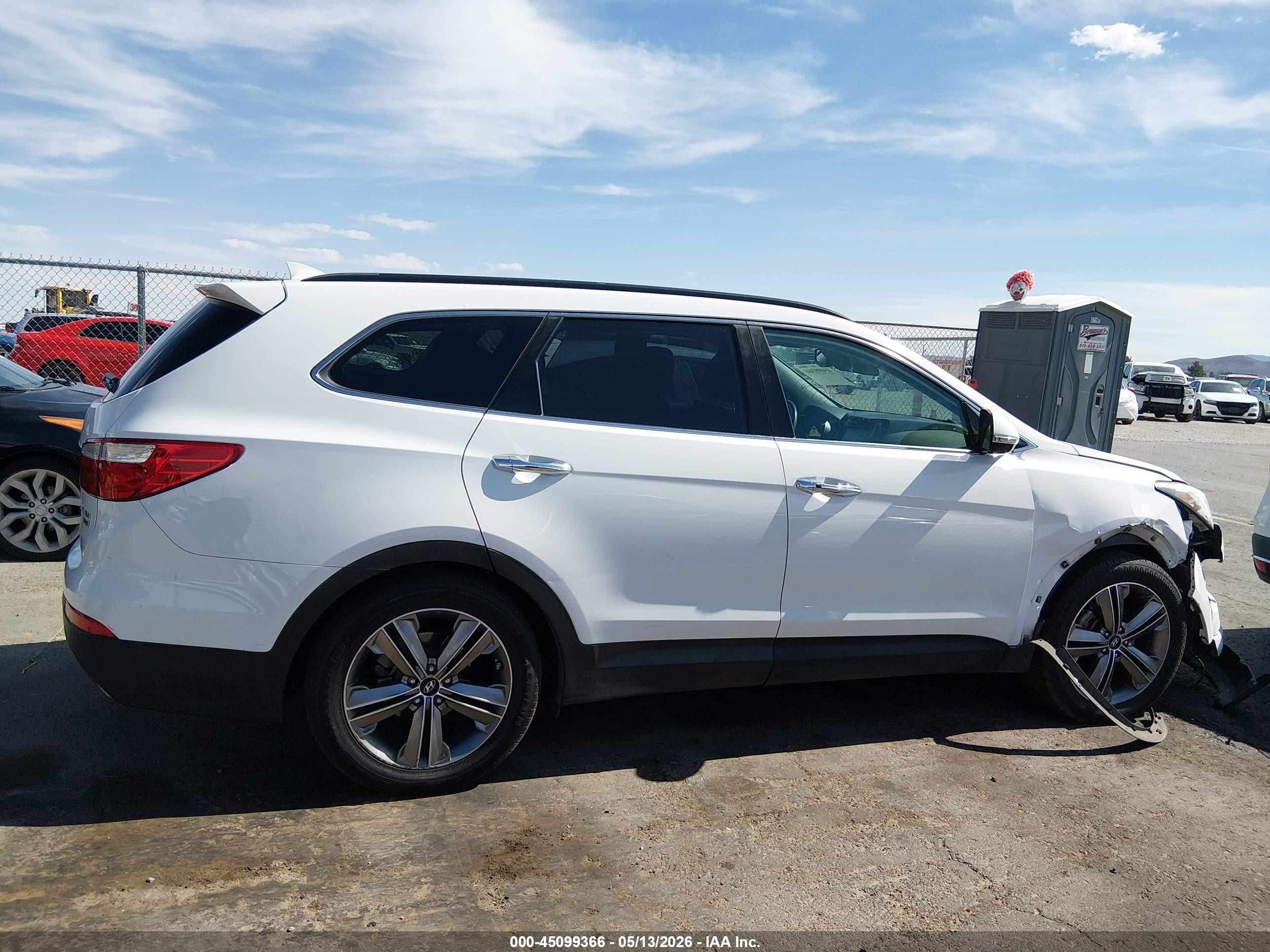 2013 Hyundai Santa Fe Limited White vin: KM8SRDHF9DU000944