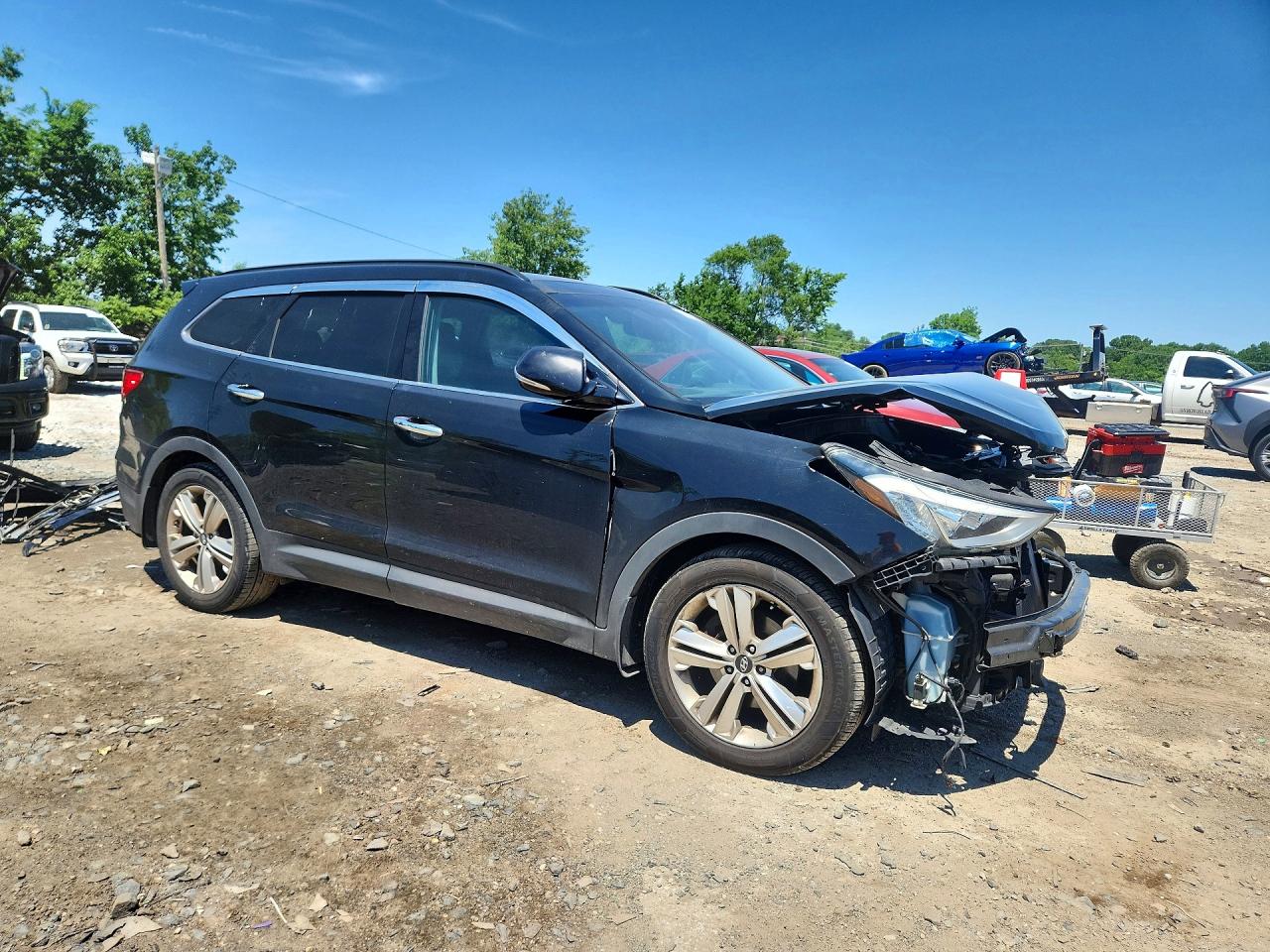 2014 Hyundai Santa Fe Gls Black vin: KM8SRDHF9EU045643
