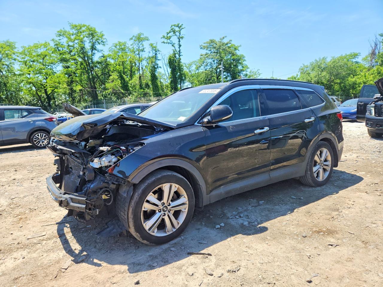2014 Hyundai Santa Fe Gls Black vin: KM8SRDHF9EU045643
