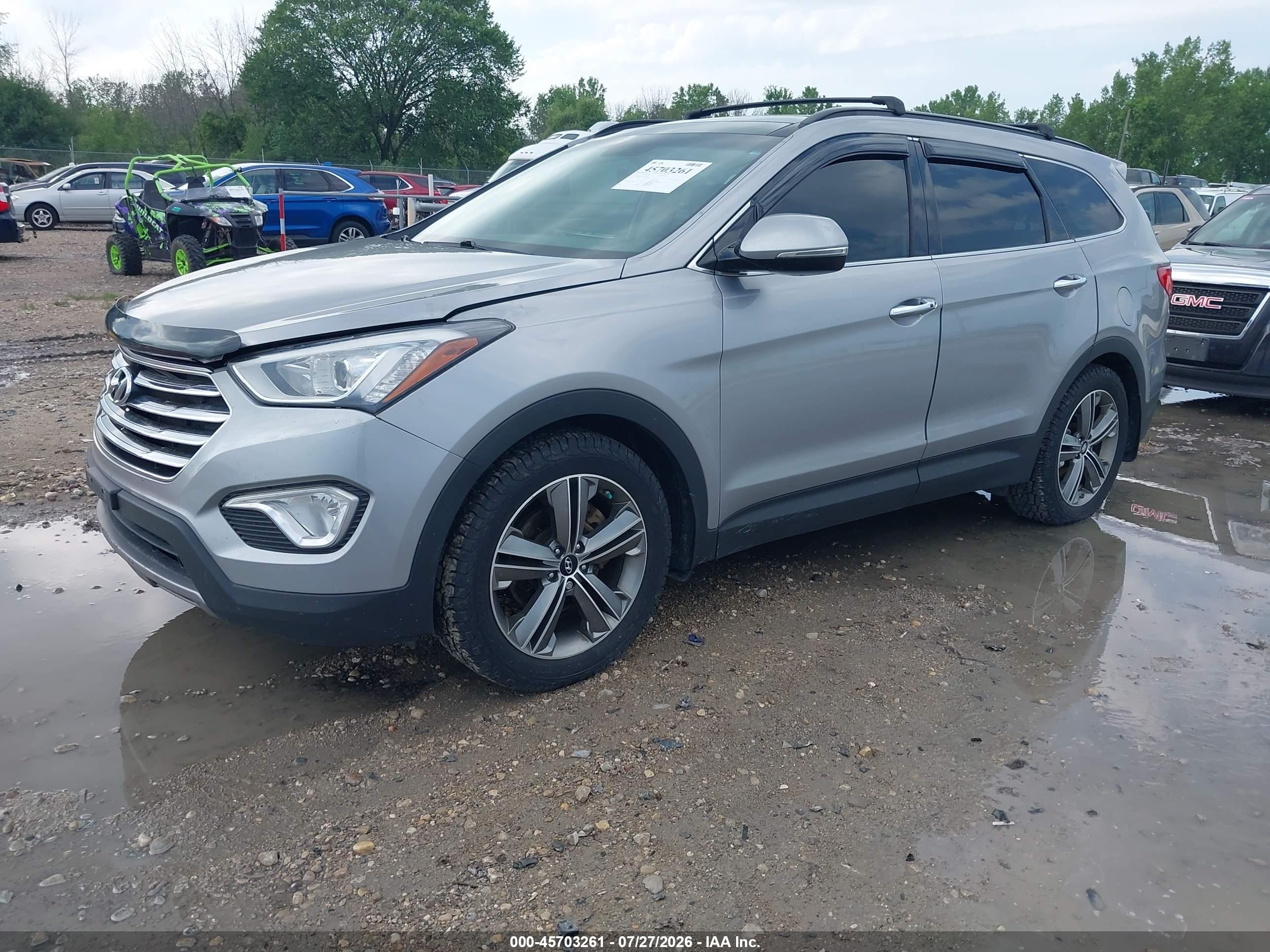 2014 Hyundai Santa Fe Gls Silver vin: KM8SRDHF9EU063379