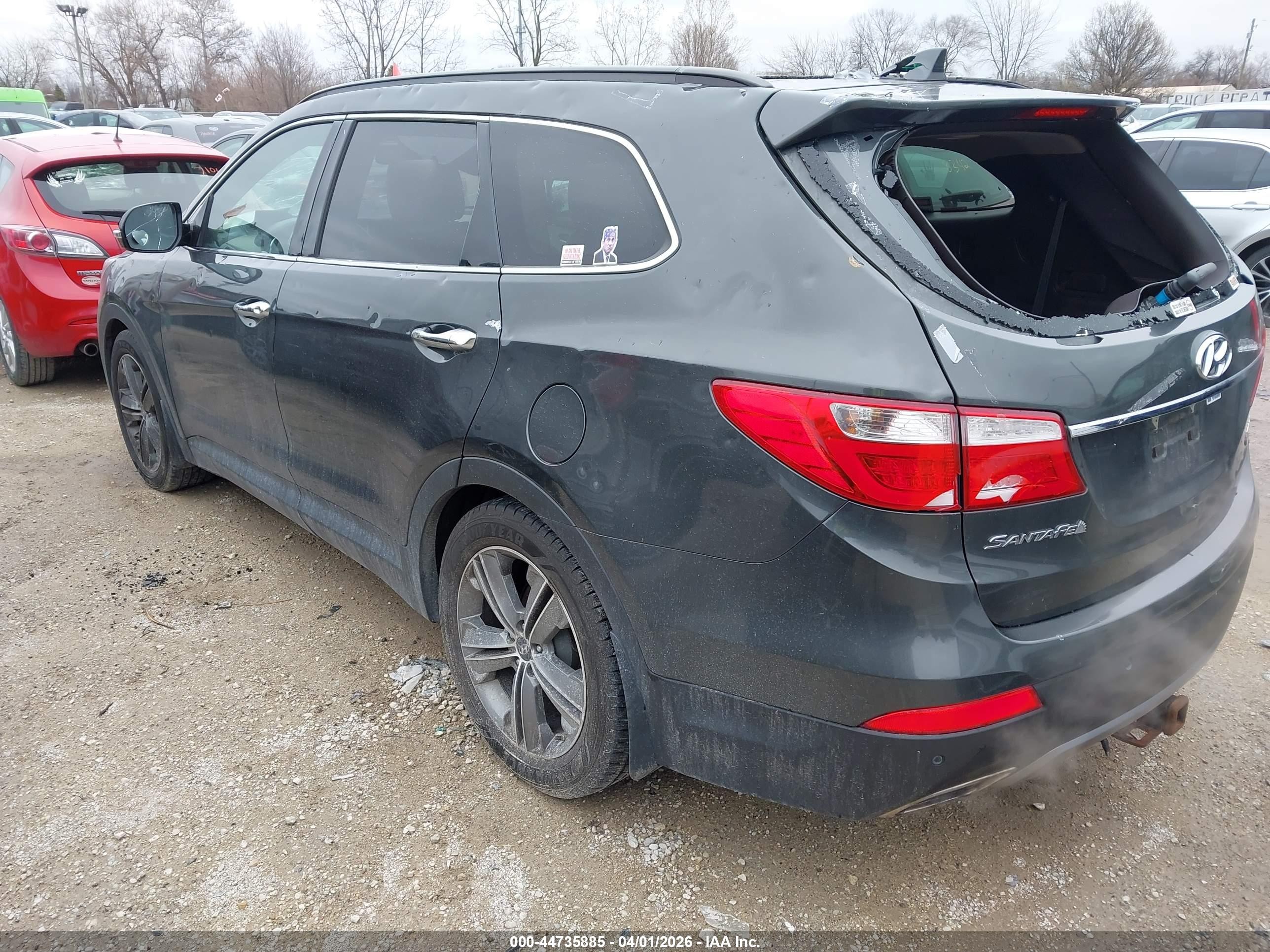 2014 Hyundai Santa Fe Limited Gray vin: KM8SRDHF9EU075399