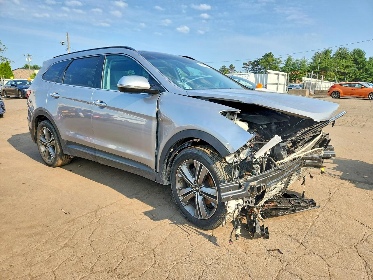 2015 Hyundai Santa Fe Gls Silver vin: KM8SRDHF9FU096626
