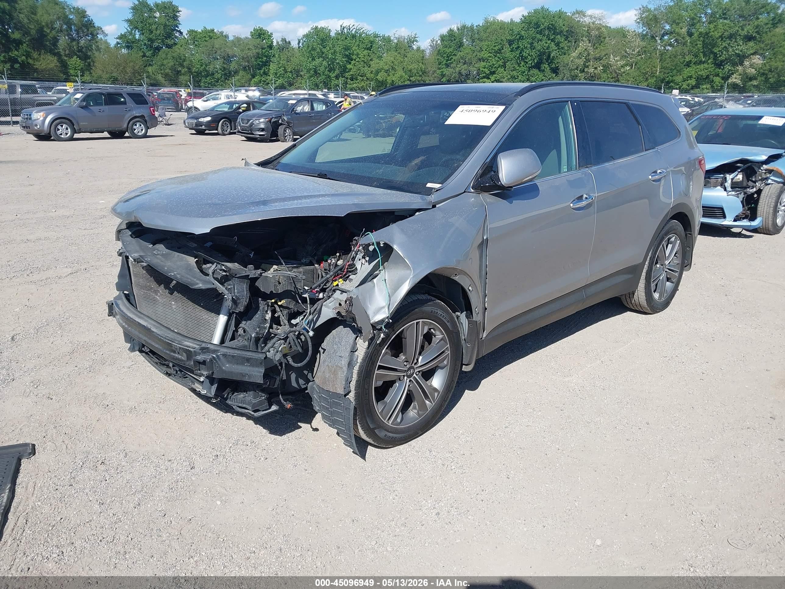 2015 Hyundai Santa Fe Limited Gray vin: KM8SRDHF9FU103770