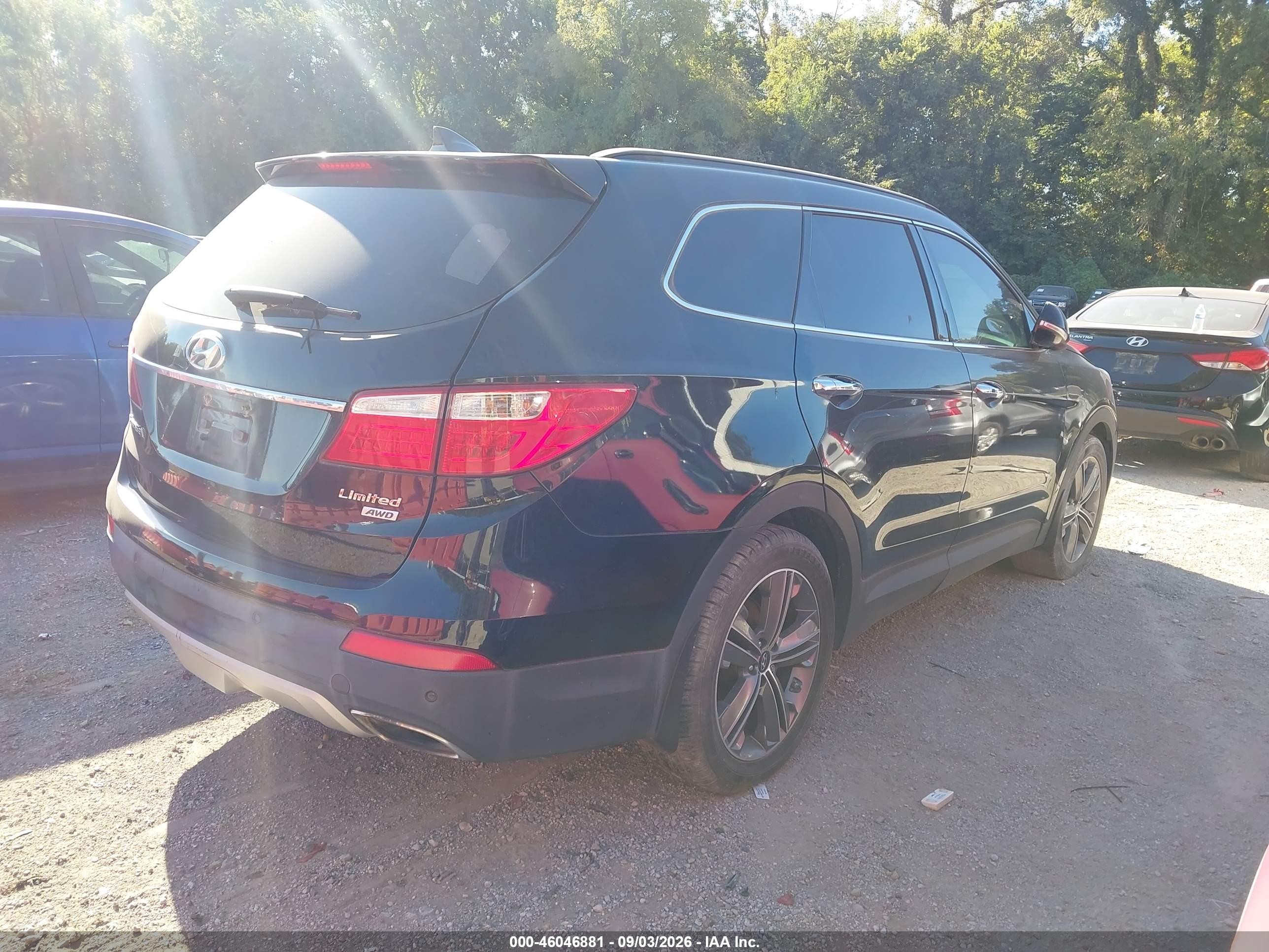 2014 Hyundai Santa Fe Limited Black vin: KM8SRDHFXEU066565
