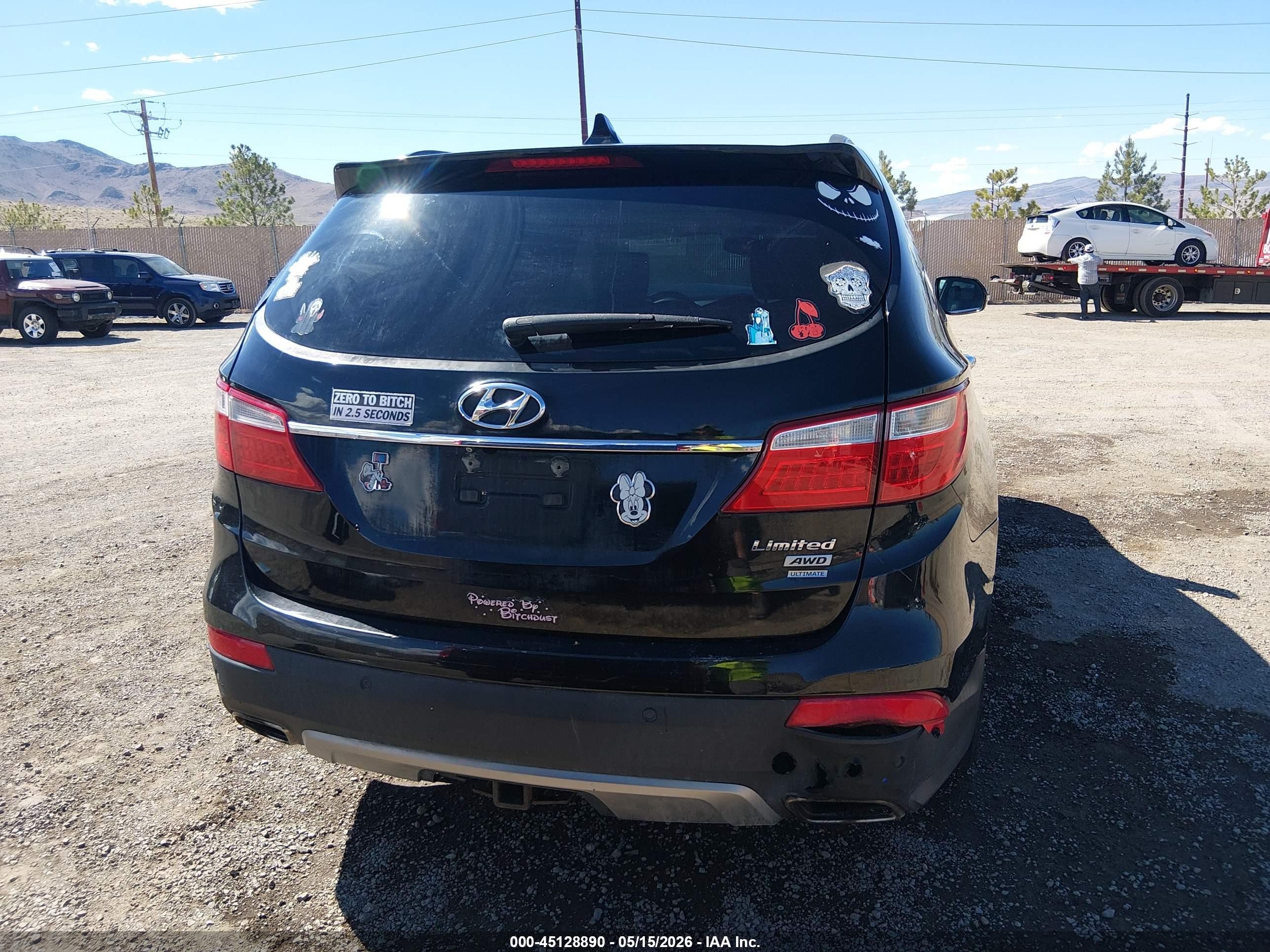 2014 Hyundai Santa Fe Limited Черный vin: KM8SRDHFXEU081051