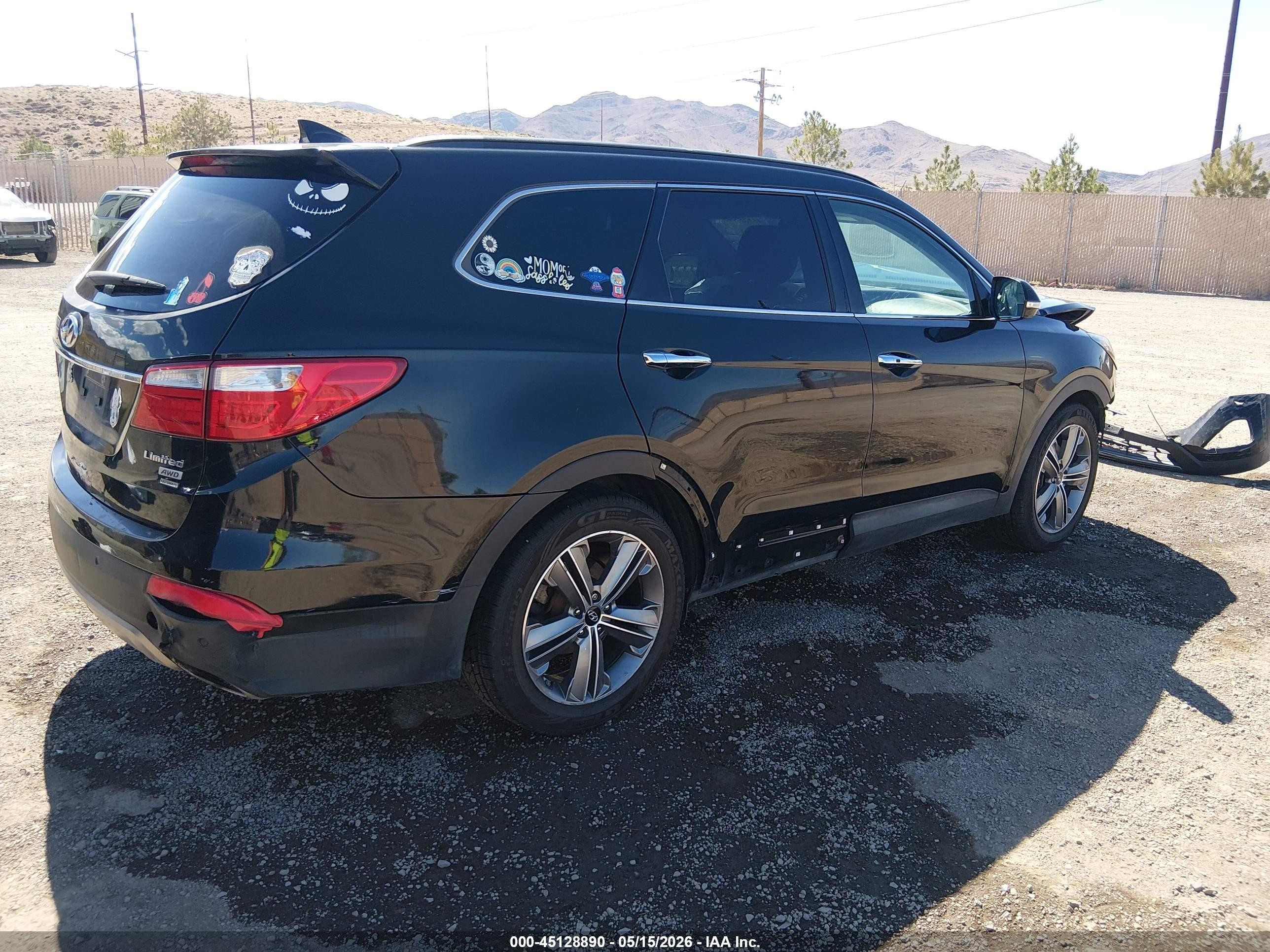 2014 Hyundai Santa Fe Limited Черный vin: KM8SRDHFXEU081051