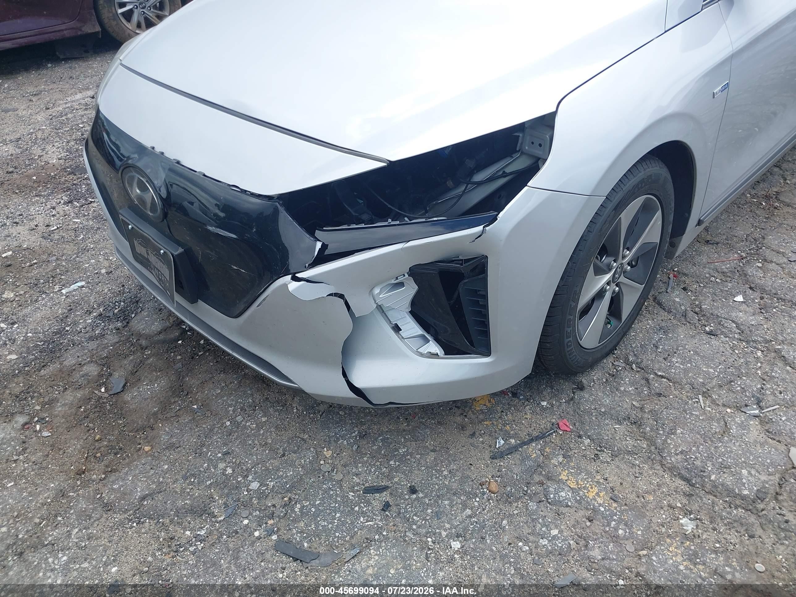 2019 Hyundai Ioniq Electric Limited Silver vin: KMHC05LH5KU044711