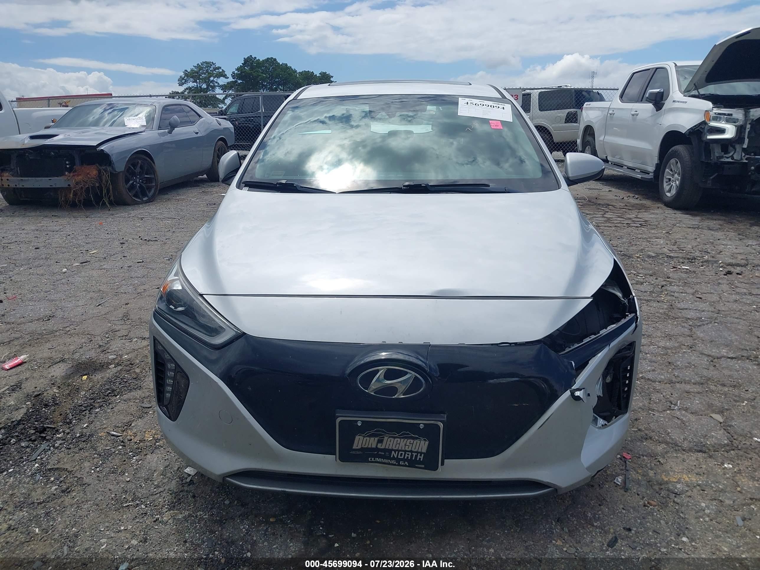 2019 Hyundai Ioniq Electric Limited Silver vin: KMHC05LH5KU044711