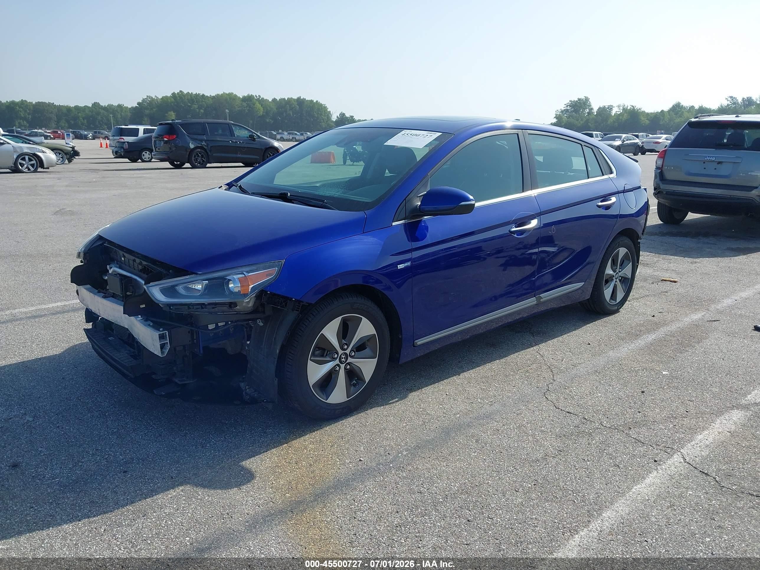 2019 Hyundai Ioniq Electric Limited Blue vin: KMHC05LHXKU044266