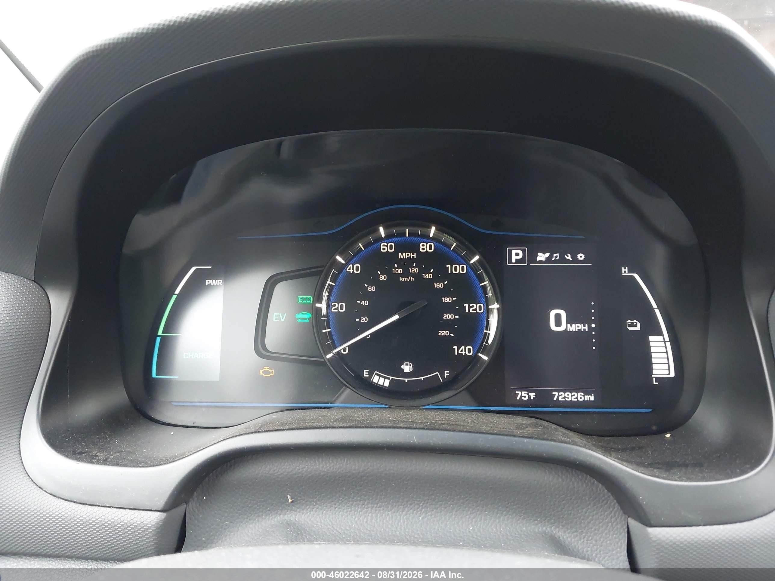 2019 Hyundai Ioniq Hybrid Blue Black vin: KMHC65LC0KU156576