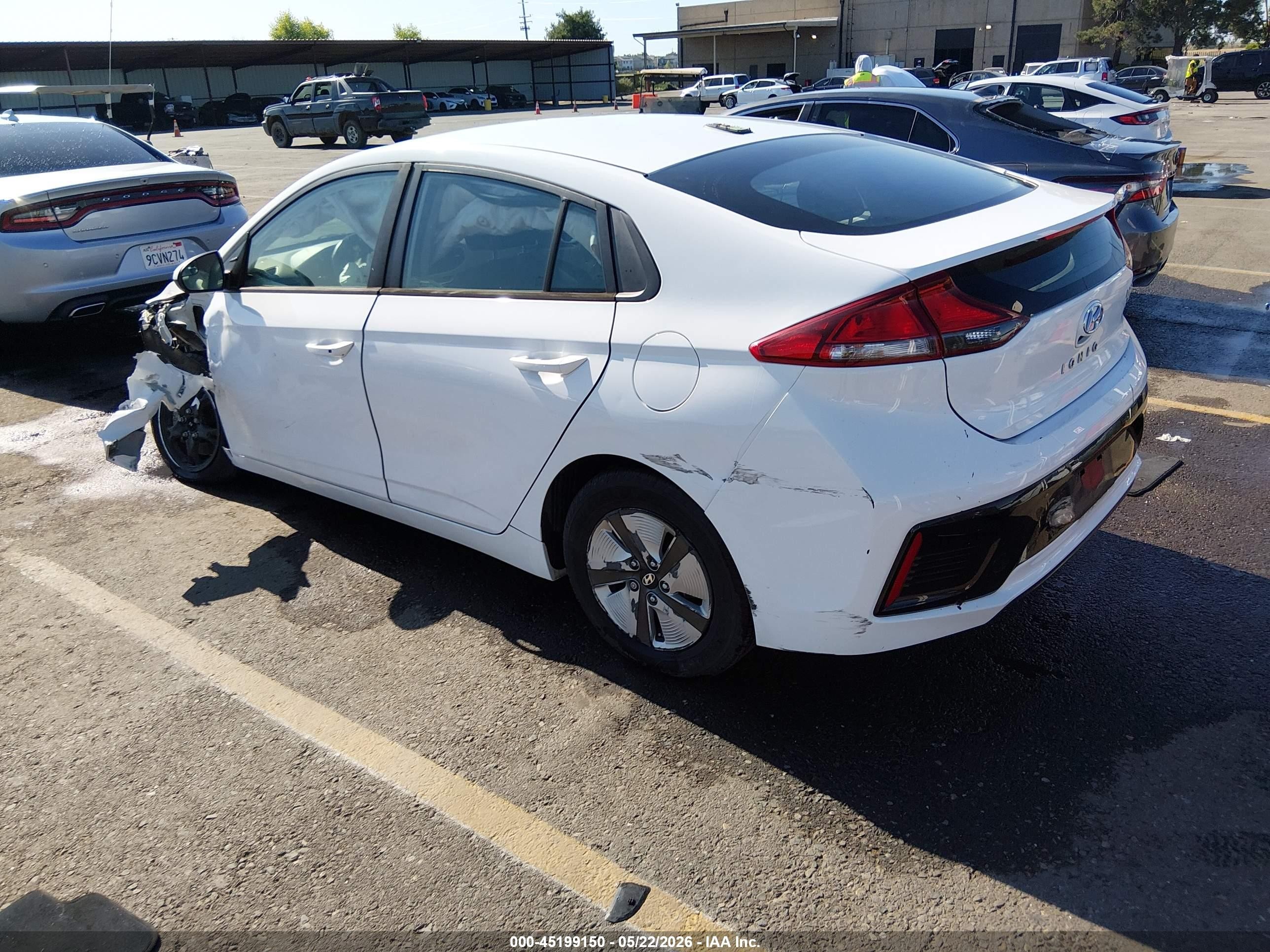 2017 Hyundai Ioniq Hybrid Blue White vin: KMHC65LC1HU022233