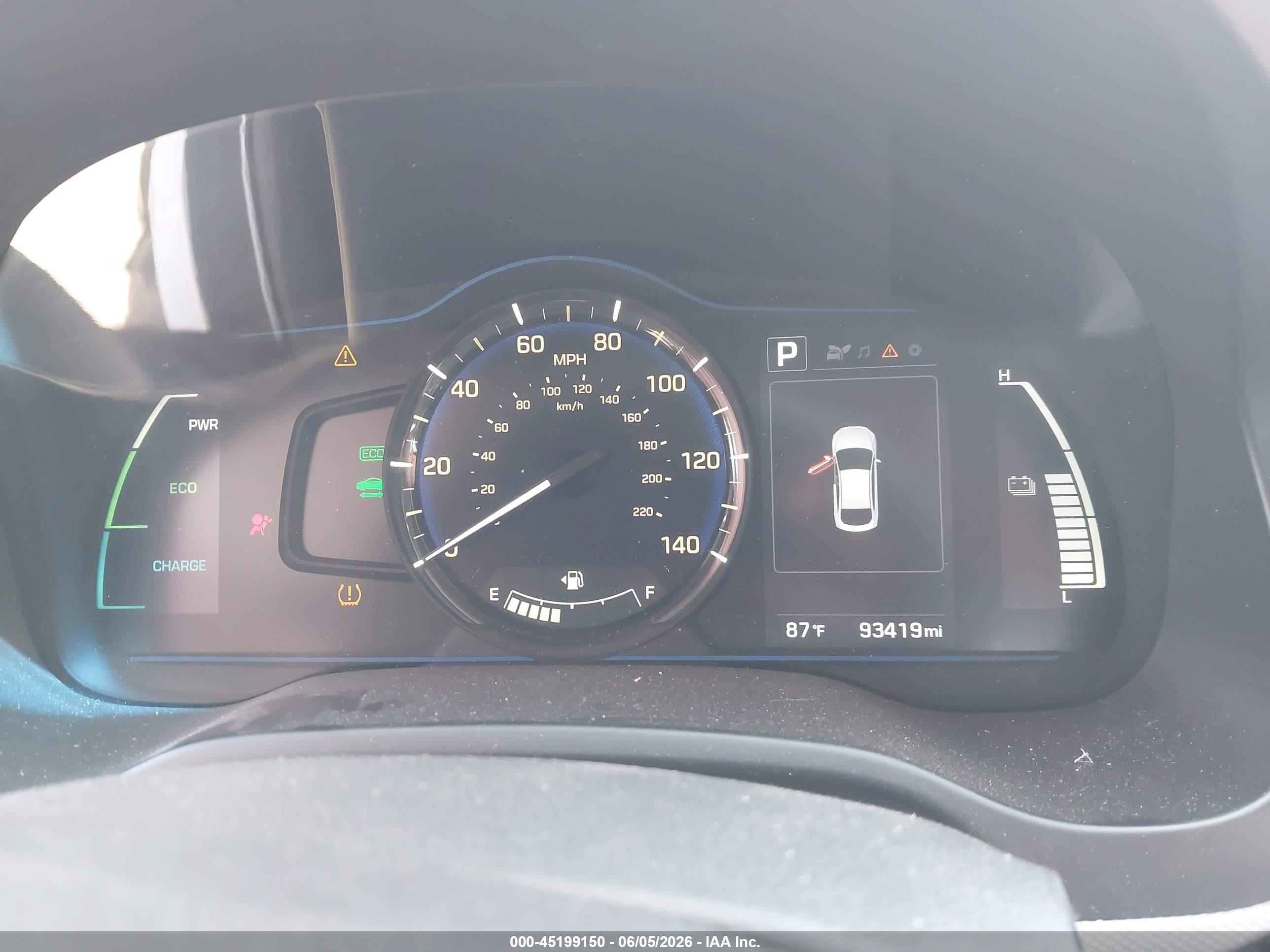 2017 Hyundai Ioniq Hybrid Blue White vin: KMHC65LC1HU022233