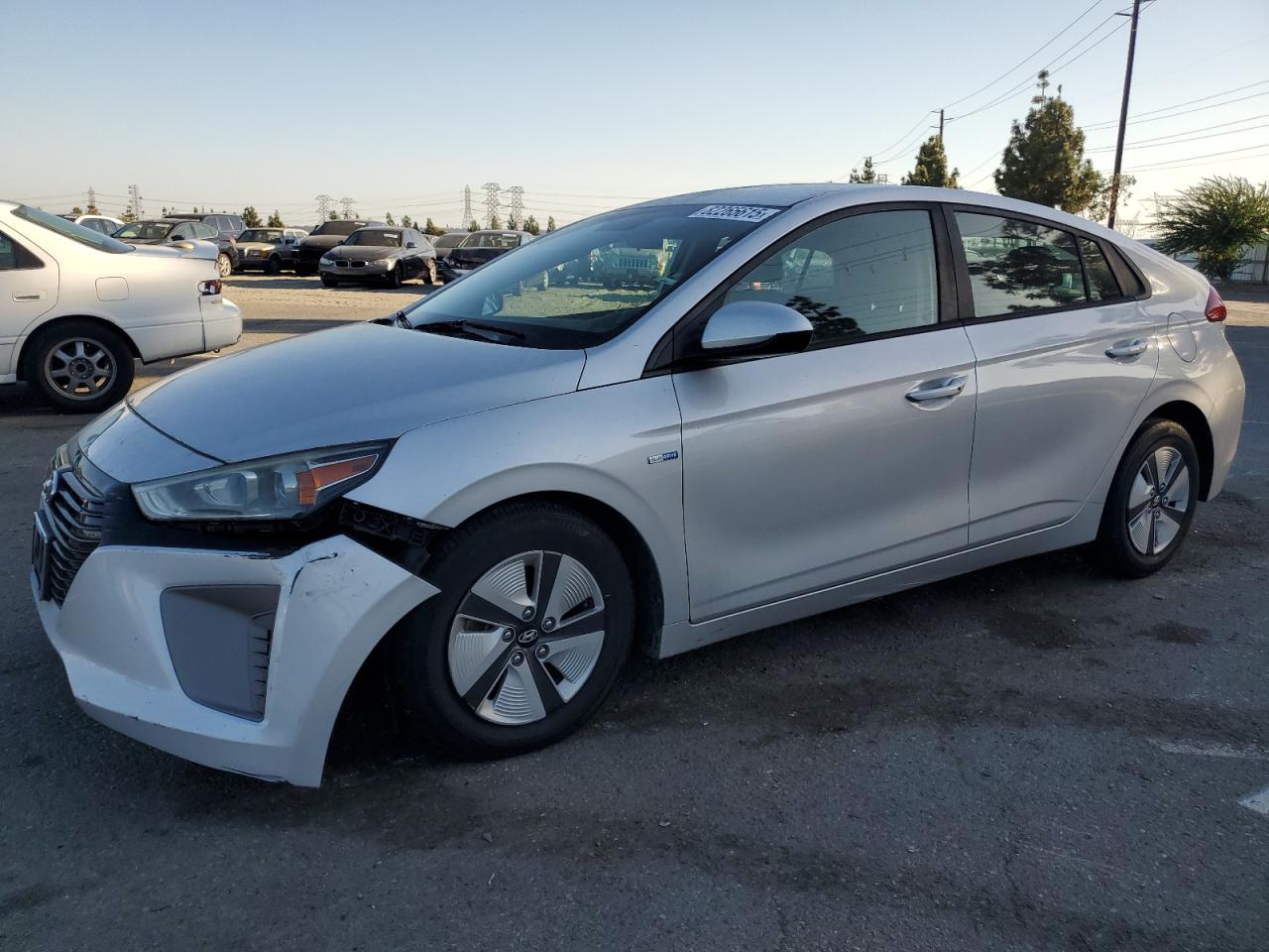2017 Hyundai Ioniq Blue Silver vin: KMHC65LC1HU022409