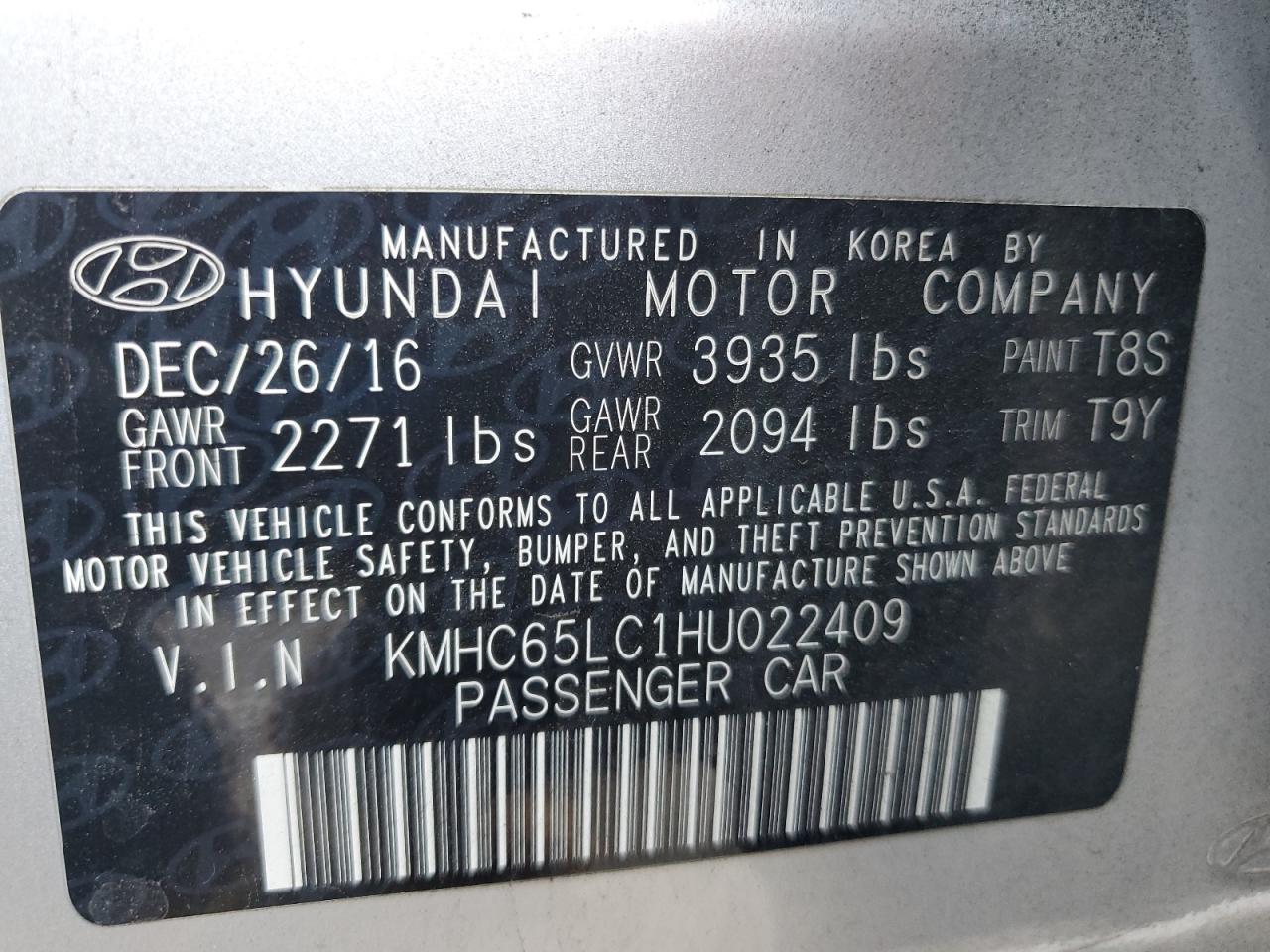 2017 Hyundai Ioniq Blue Серебряный vin: KMHC65LC1HU022409