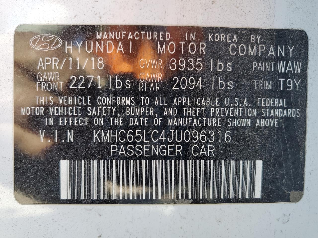 2018 Hyundai Ioniq Blue Белый vin: KMHC65LC4JU096316