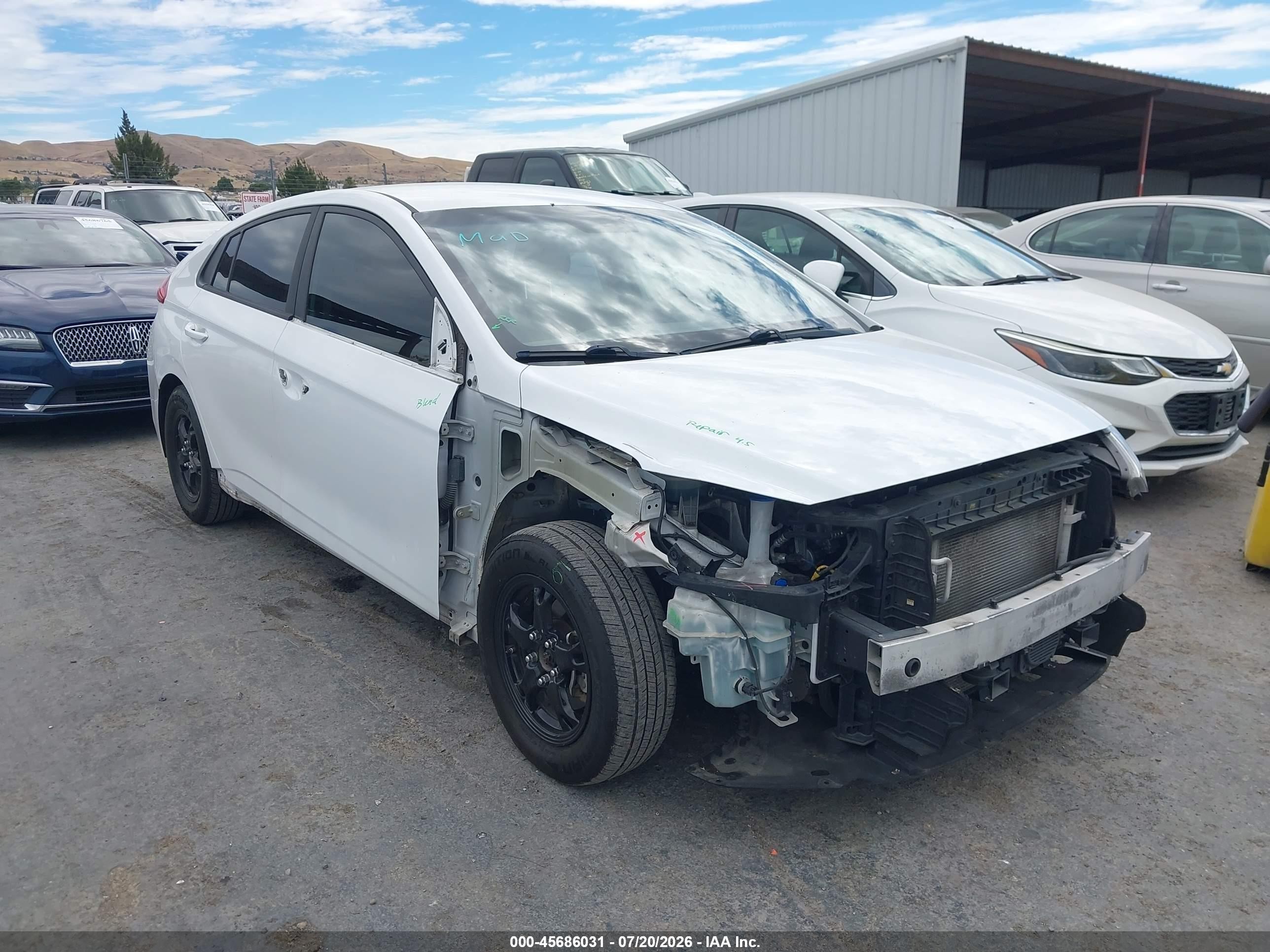 2019 Hyundai Ioniq Hybrid Blue White vin: KMHC65LC4KU165846