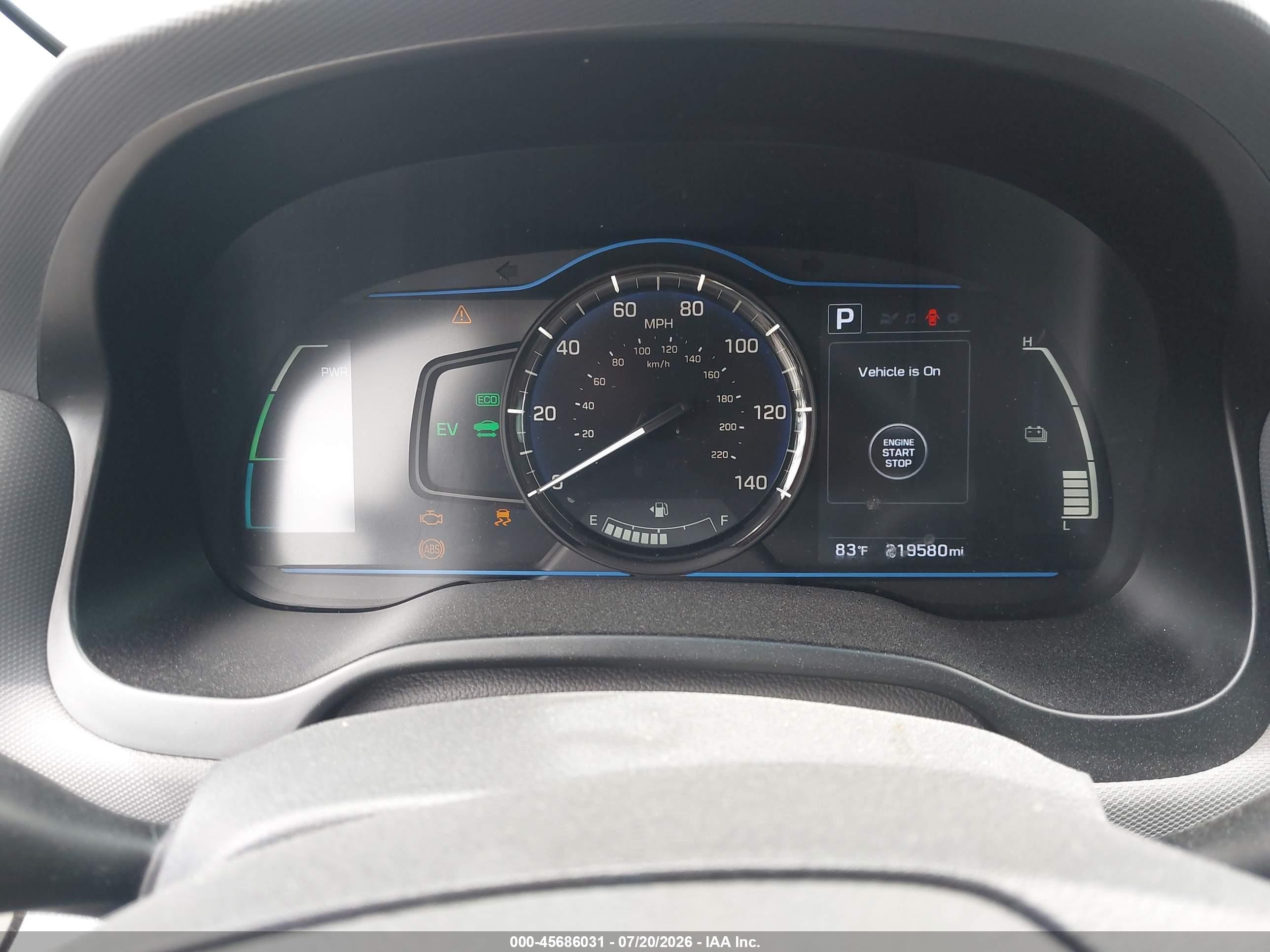 2019 Hyundai Ioniq Hybrid Blue White vin: KMHC65LC4KU165846