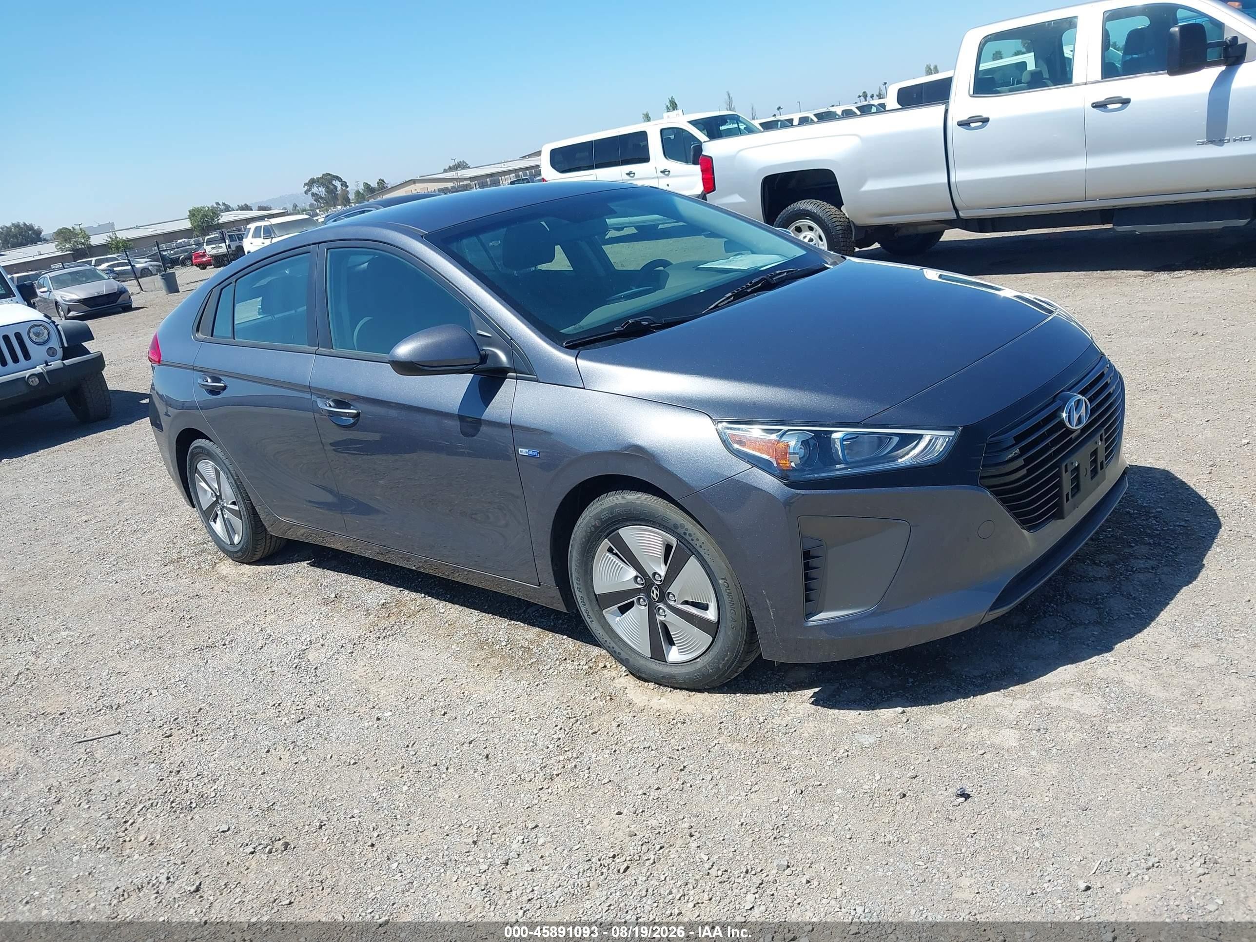 2018 Hyundai Ioniq Hybrid Blue Серый vin: KMHC65LC9JU100571