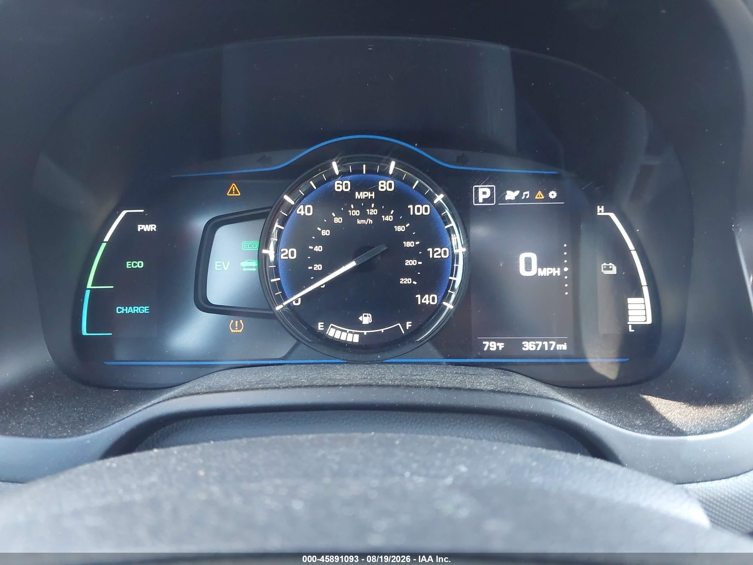 2018 Hyundai Ioniq Hybrid Blue Серый vin: KMHC65LC9JU100571