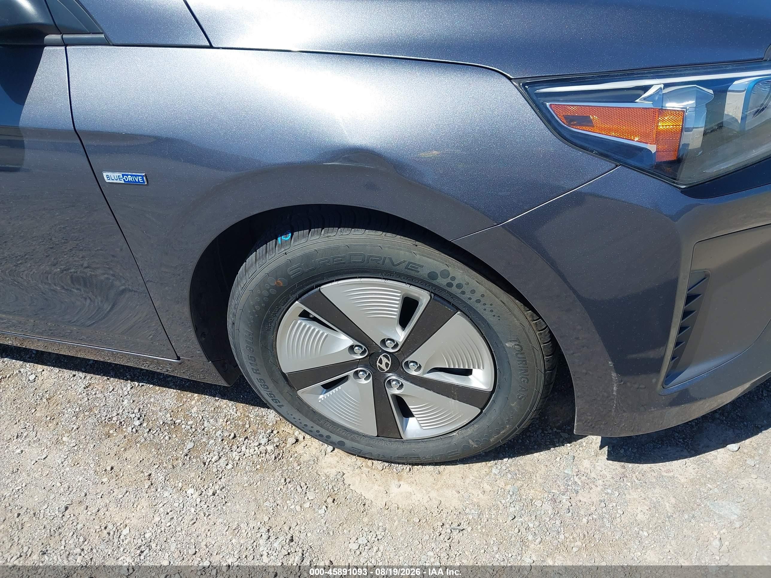 2018 Hyundai Ioniq Hybrid Blue Серый vin: KMHC65LC9JU100571