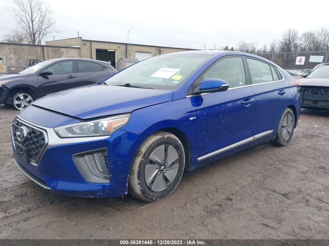 2020 Hyundai Ioniq Hybrid Se Синий vin: KMHC75LC6LU242814