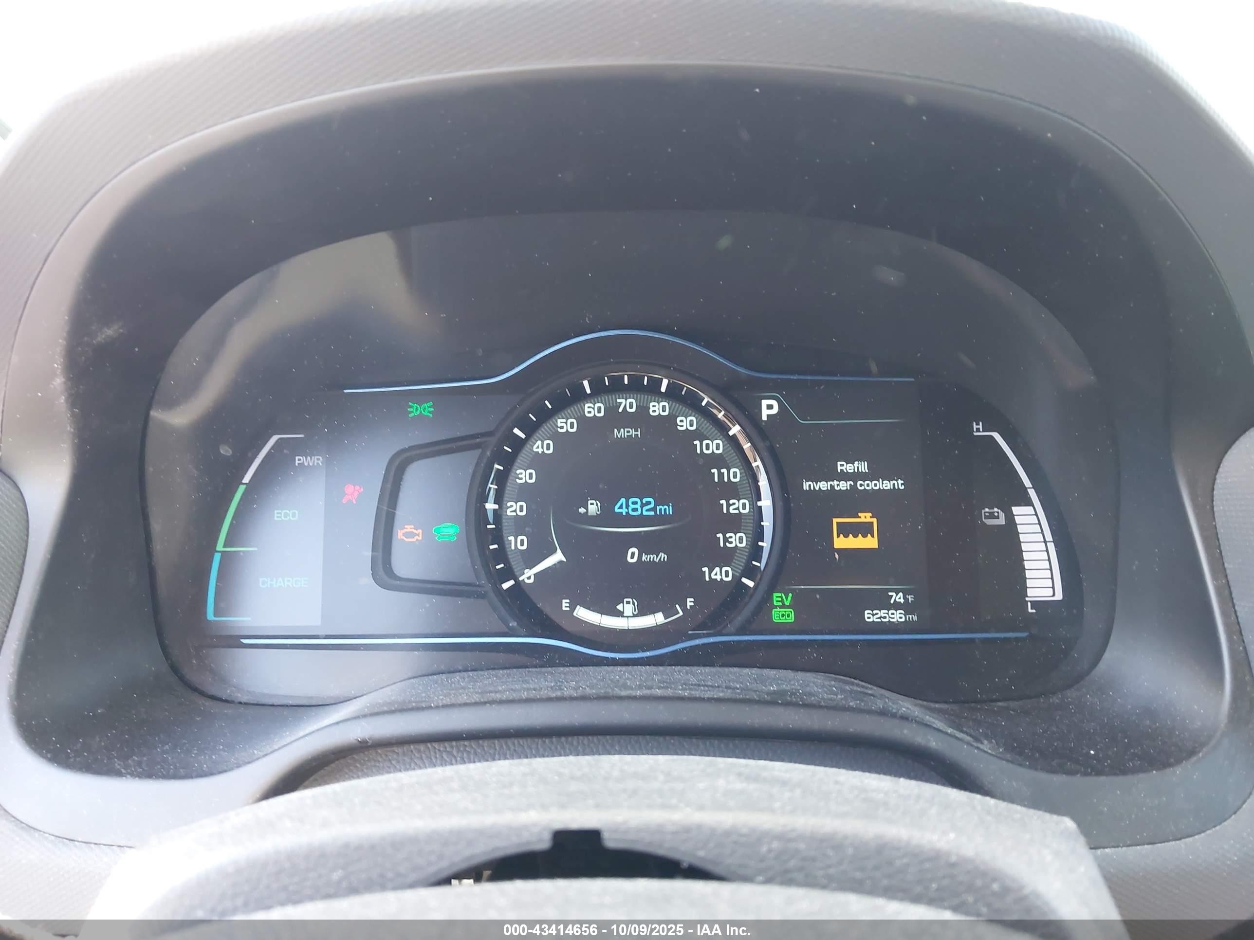 2017 Hyundai Ioniq Hybrid Sel Blue vin: KMHC75LC8HU040029