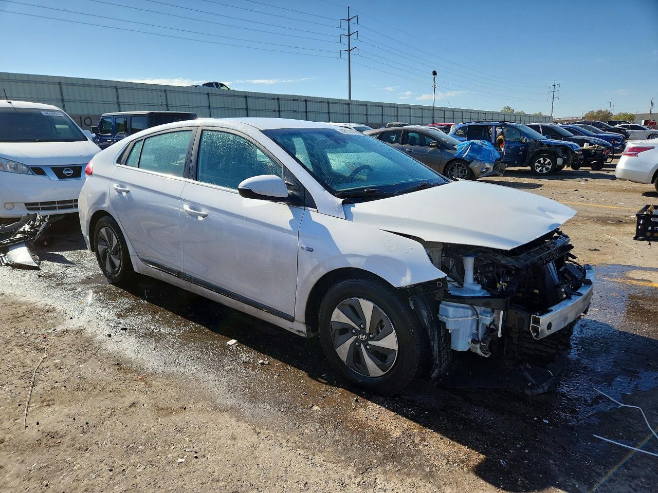 2019 Hyundai Ioniq Sel White vin: KMHC75LC8KU112497