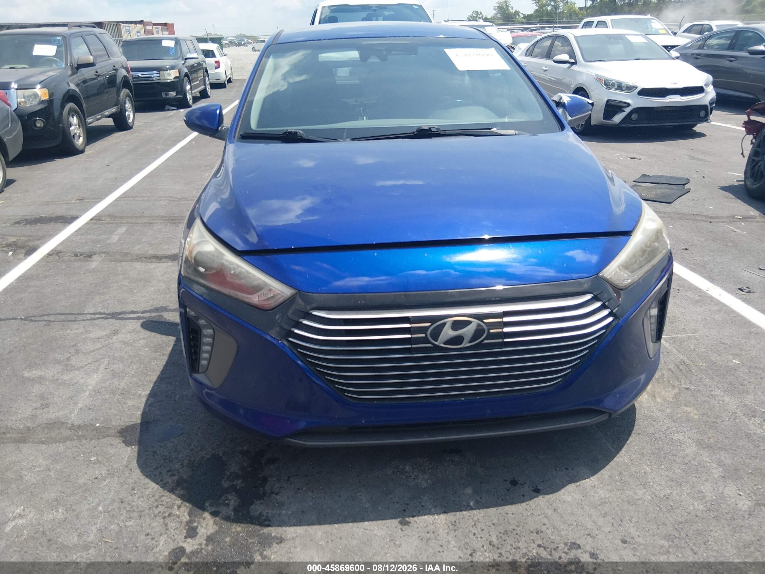 2019 Hyundai Ioniq Hybrid Sel Синий vin: KMHC75LCXKU119760