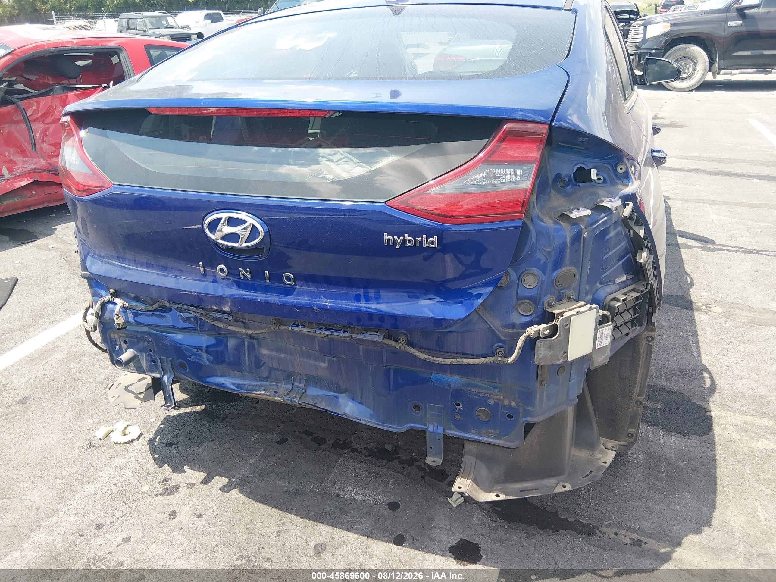 2019 Hyundai Ioniq Hybrid Sel Синий vin: KMHC75LCXKU119760