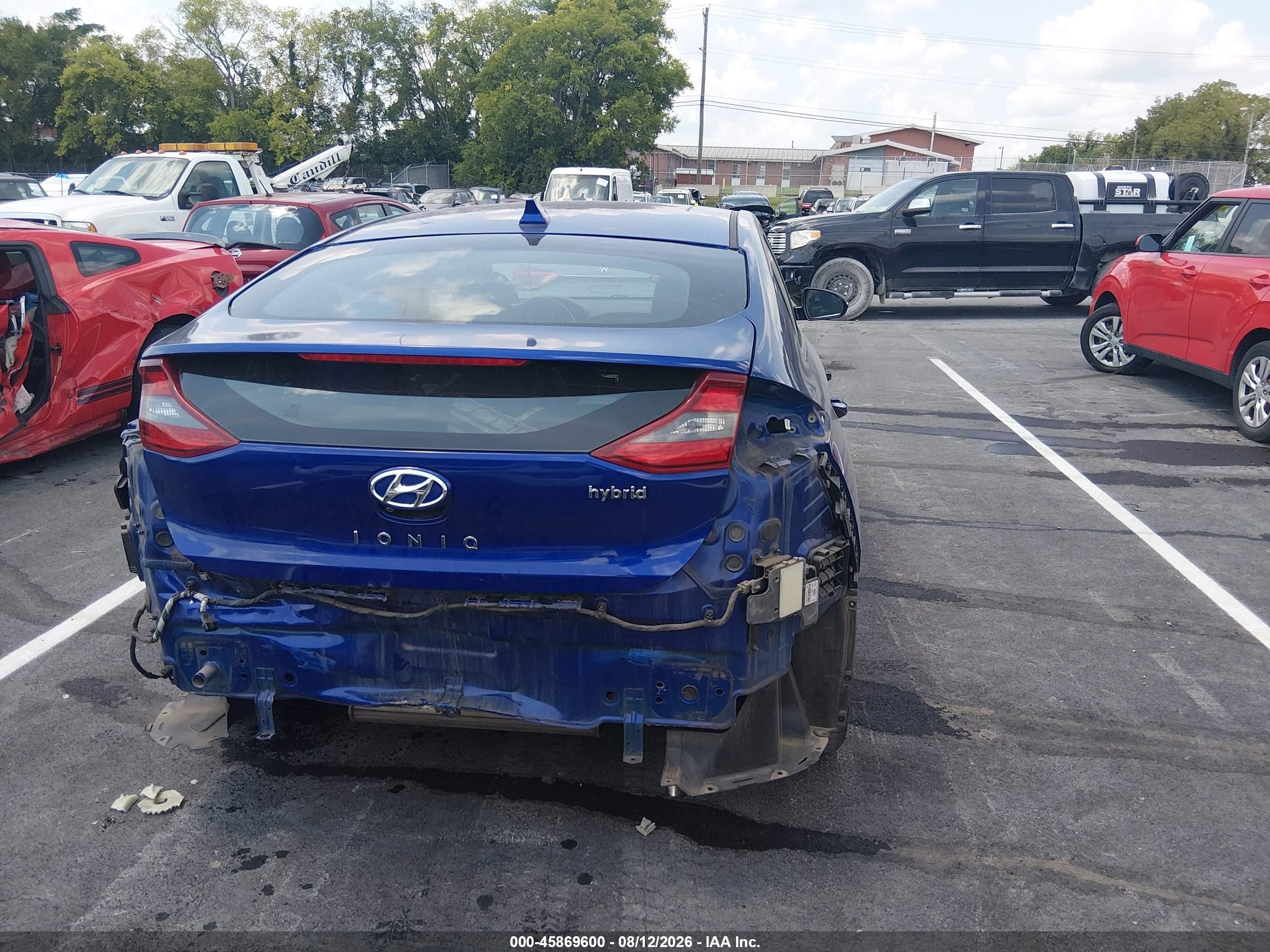 2019 Hyundai Ioniq Hybrid Sel Синий vin: KMHC75LCXKU119760