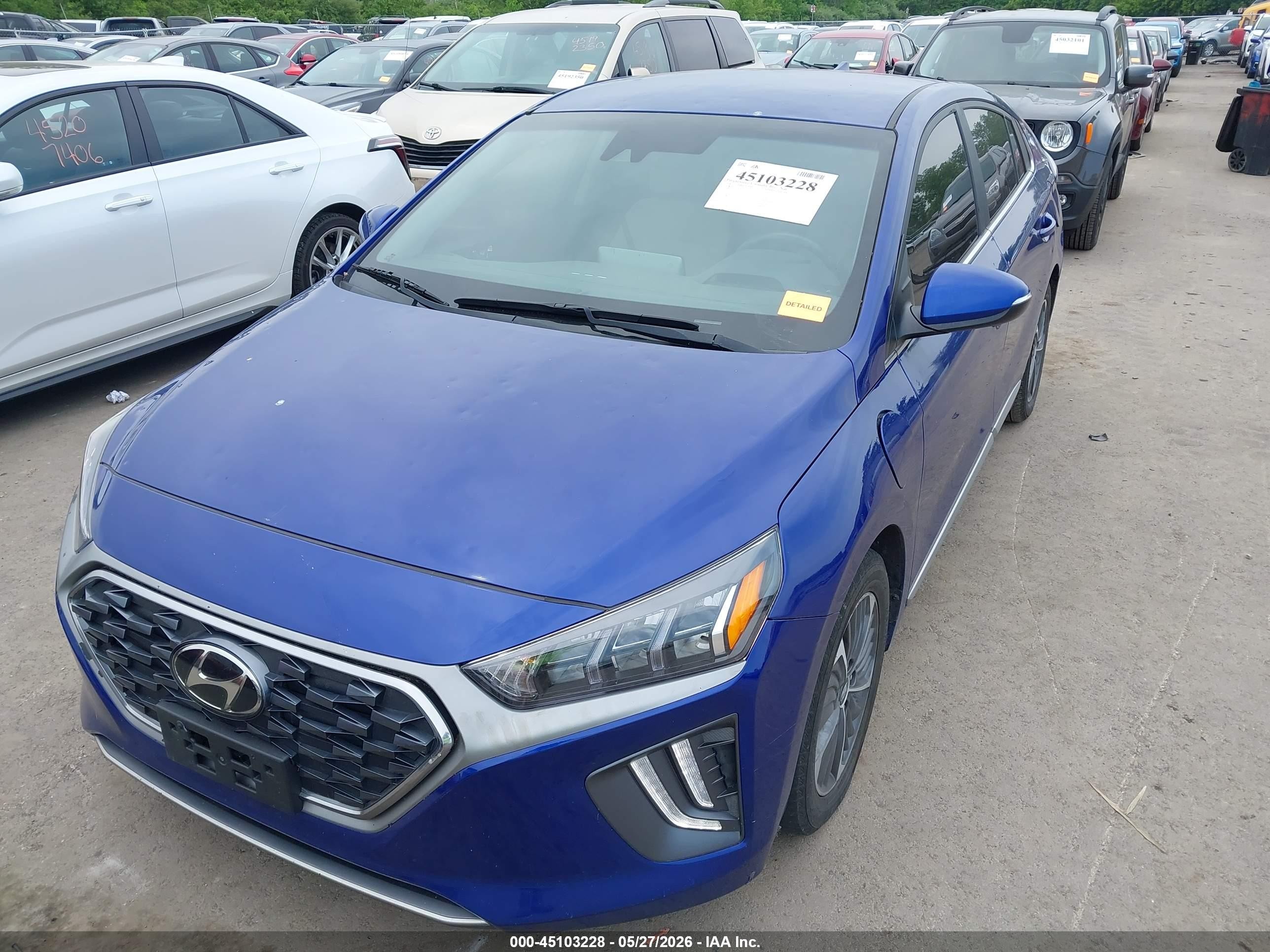 2021 Hyundai Ioniq Plug-in Hybrid Sel Blue vin: KMHC75LD3MU255904