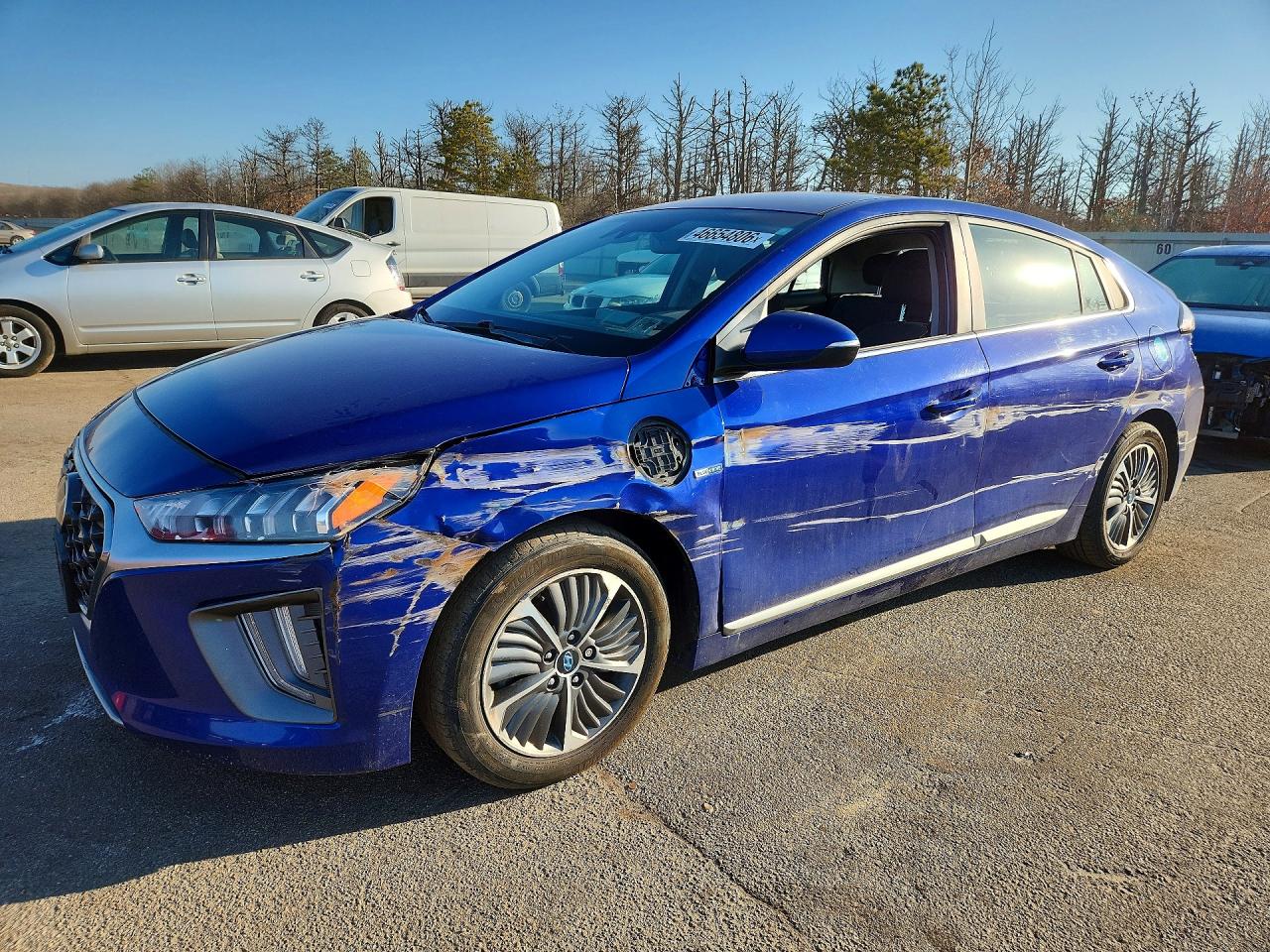 2020 Hyundai Ioniq Plug-in Hybrid Sel Синий vin: KMHC75LD6LU224936