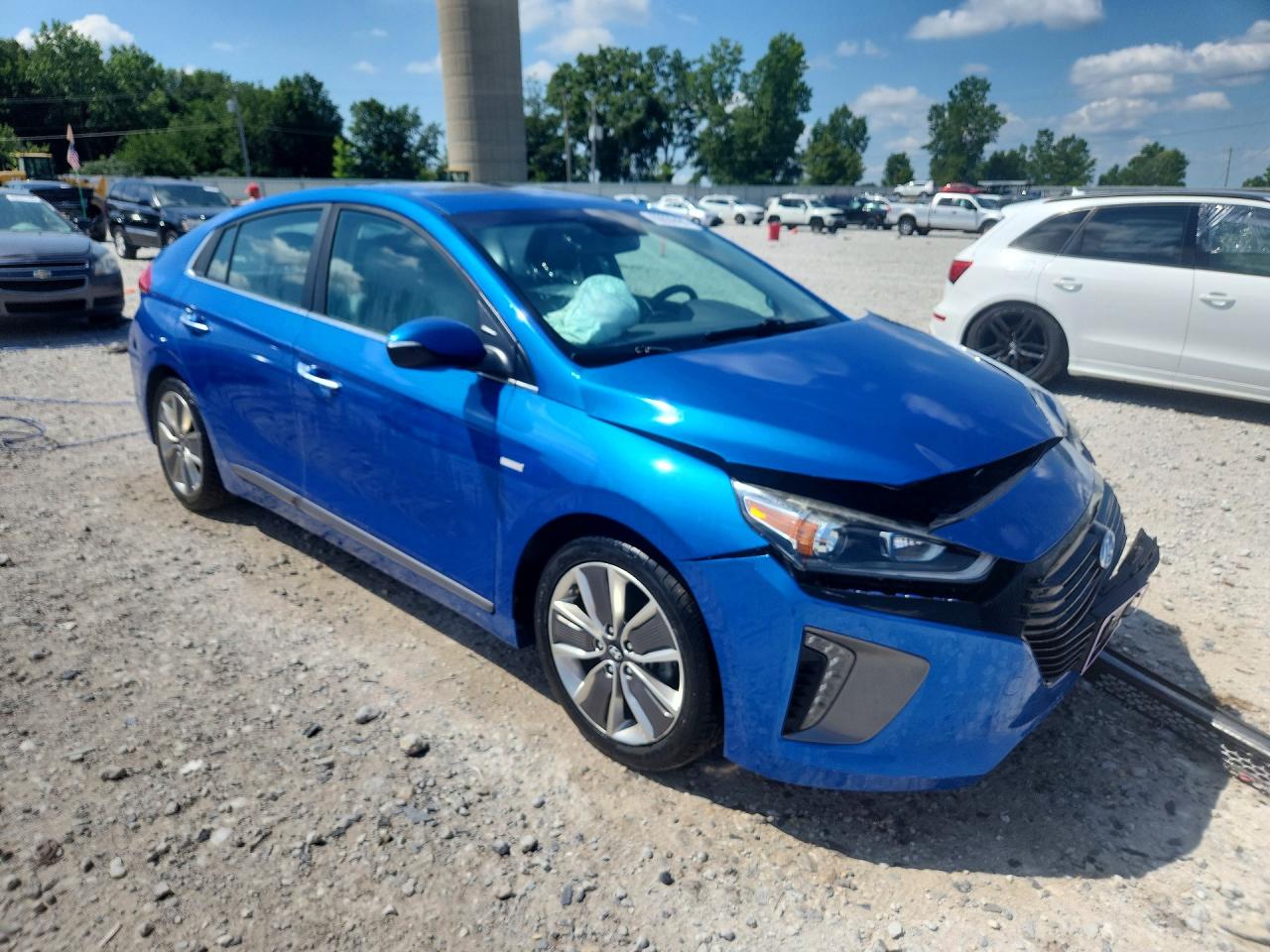 2018 Hyundai Ioniq Limited Синий vin: KMHC85LC7JU072277