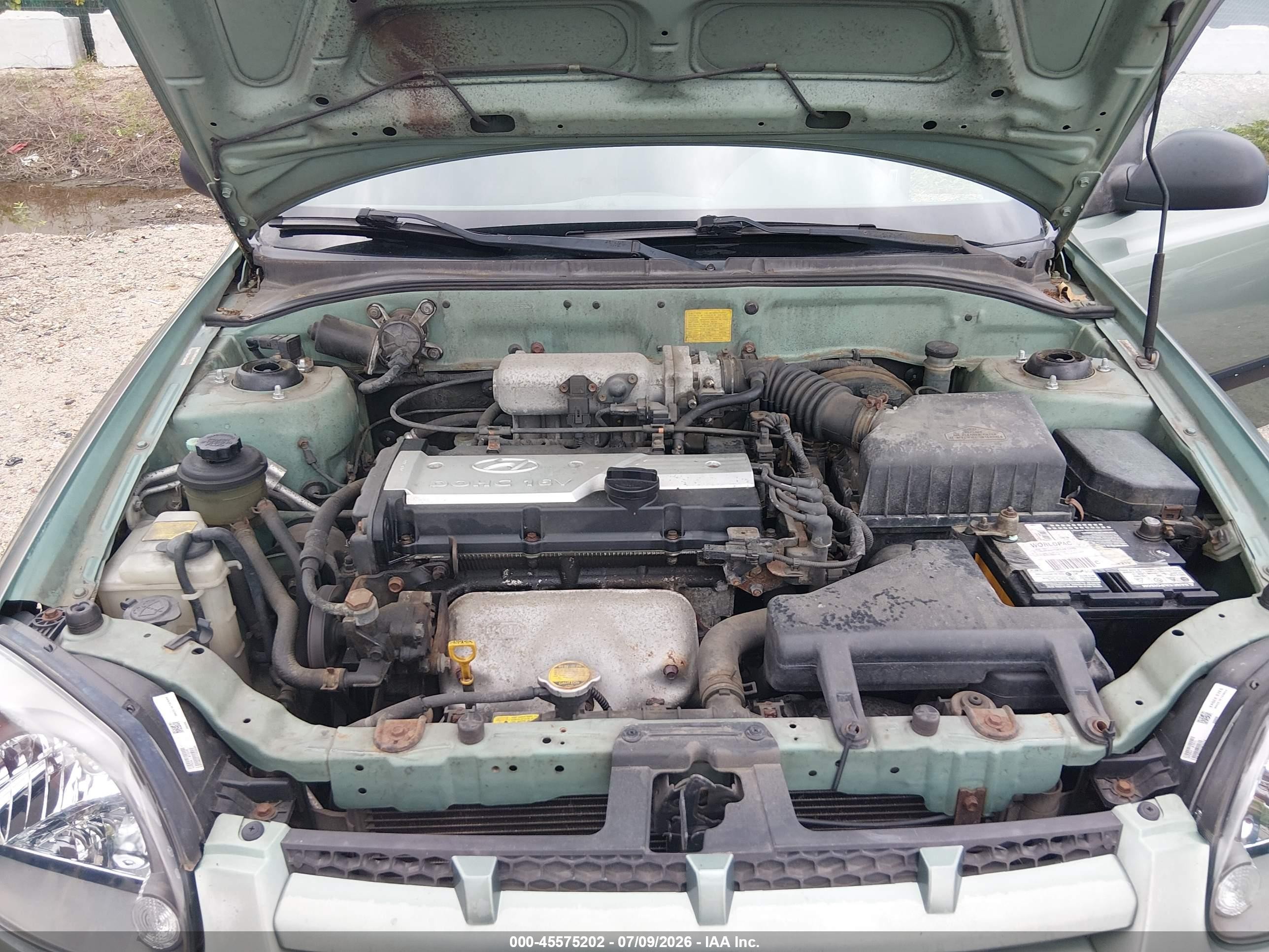 2004 Hyundai Accent   Green vin: KMHCF35C54U299866