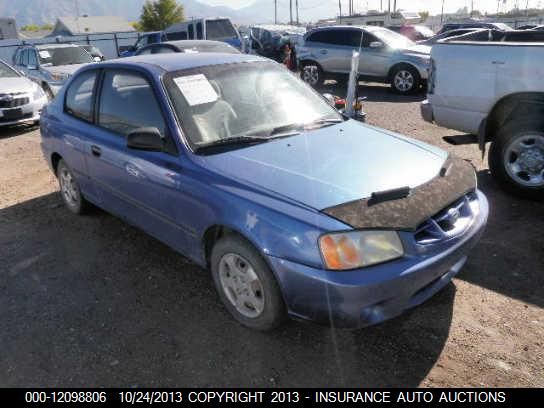 2001 Hyundai Accent L vin: KMHCF35G21U080457