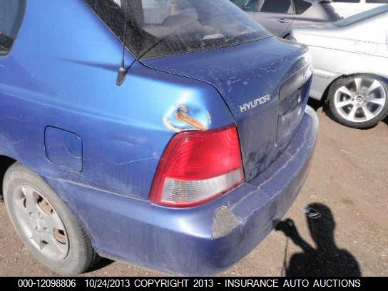 2001 Hyundai Accent L vin: KMHCF35G21U080457