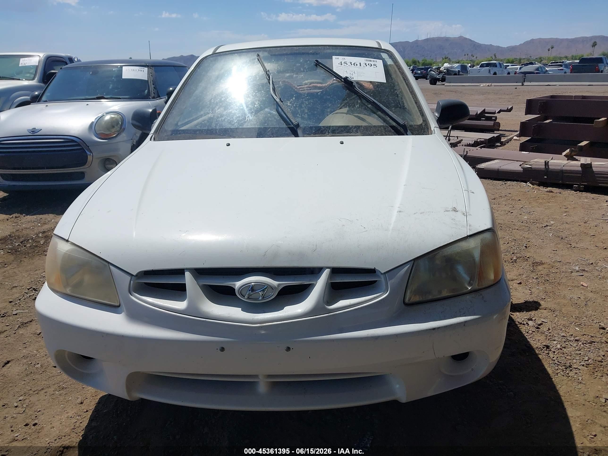 2002 Hyundai Accent L White vin: KMHCF35G62U160703