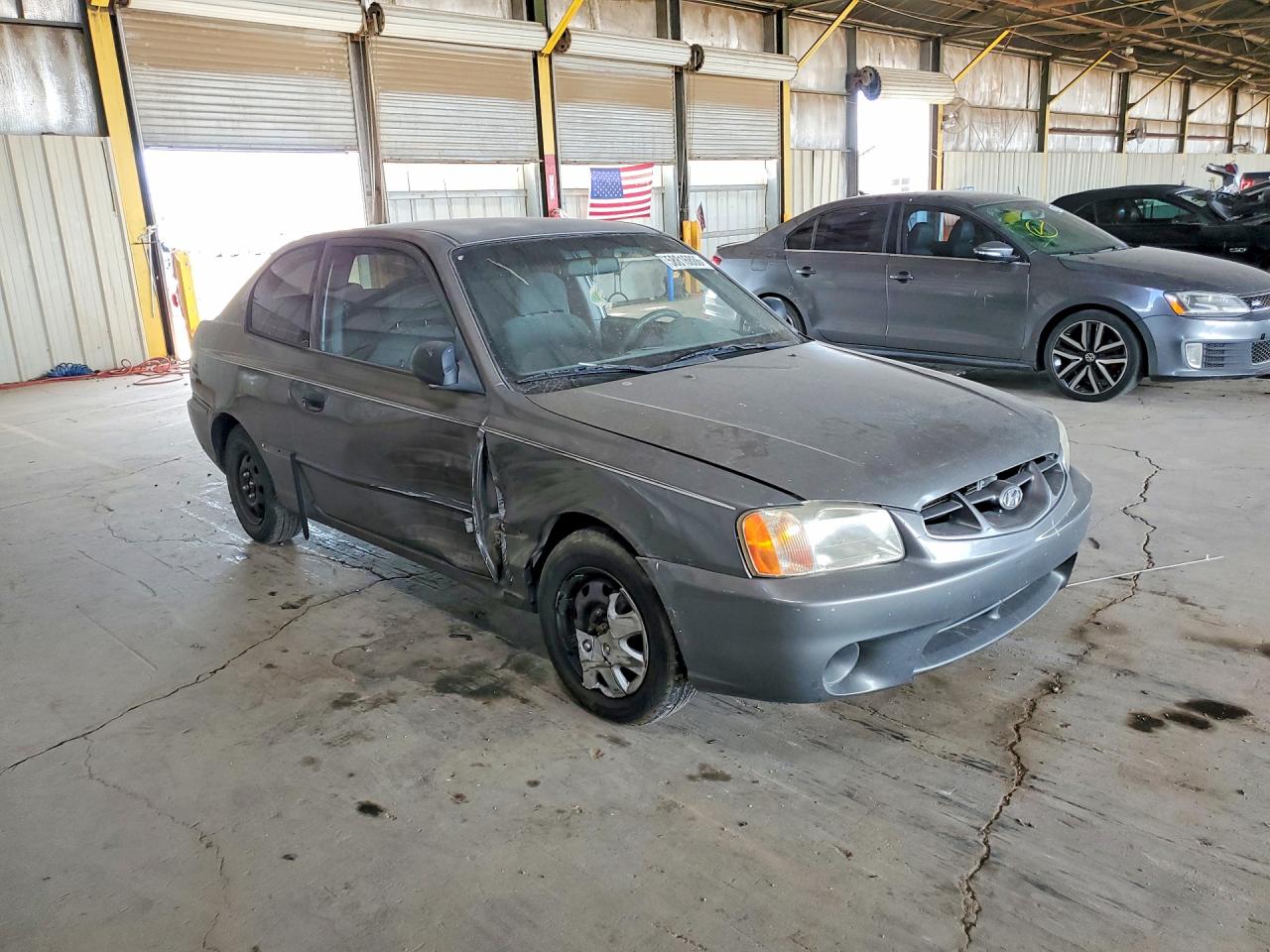 2001 Hyundai Accent L Gray vin: KMHCF35G71U134481