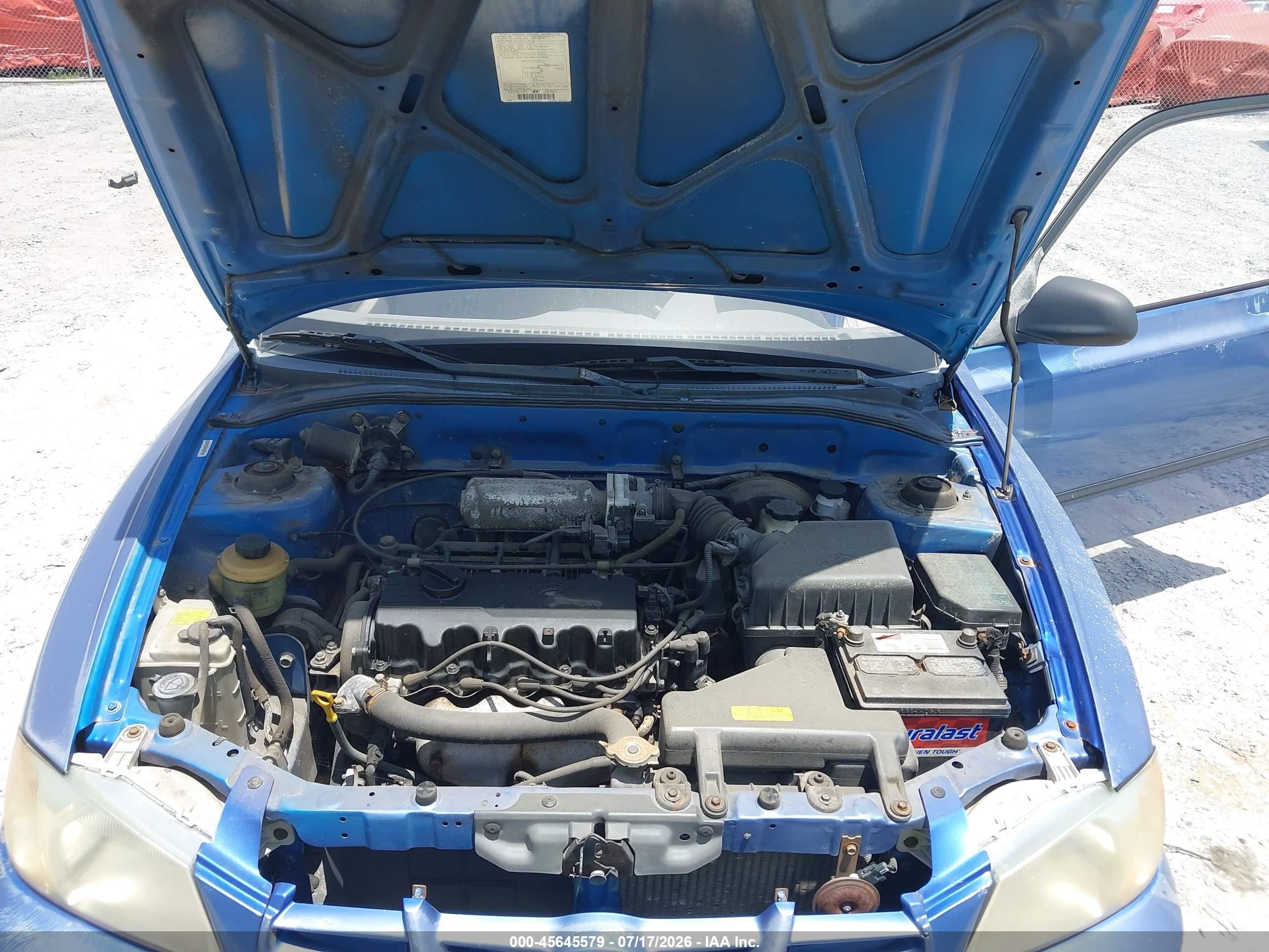 2002 Hyundai Accent L Blue vin: KMHCF35G82U165501