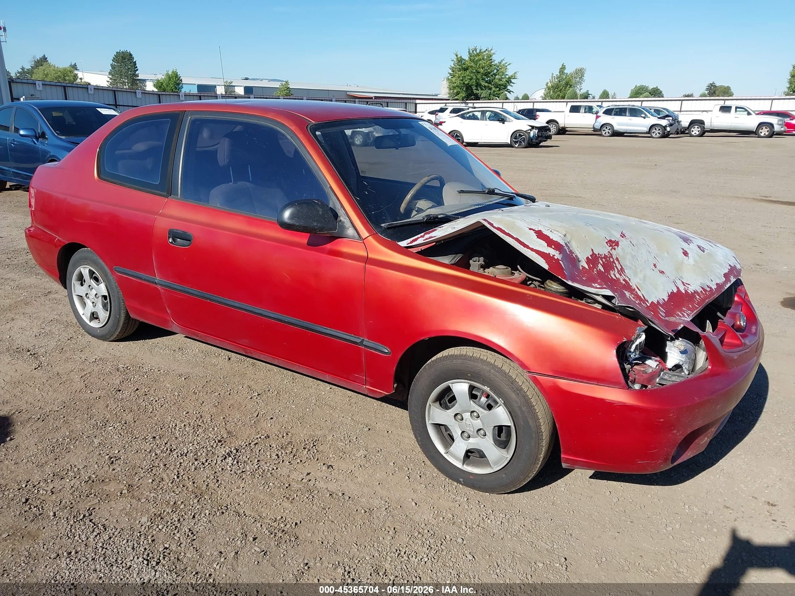 2000 Hyundai Accent L Red vin: KMHCF35GXYU014751