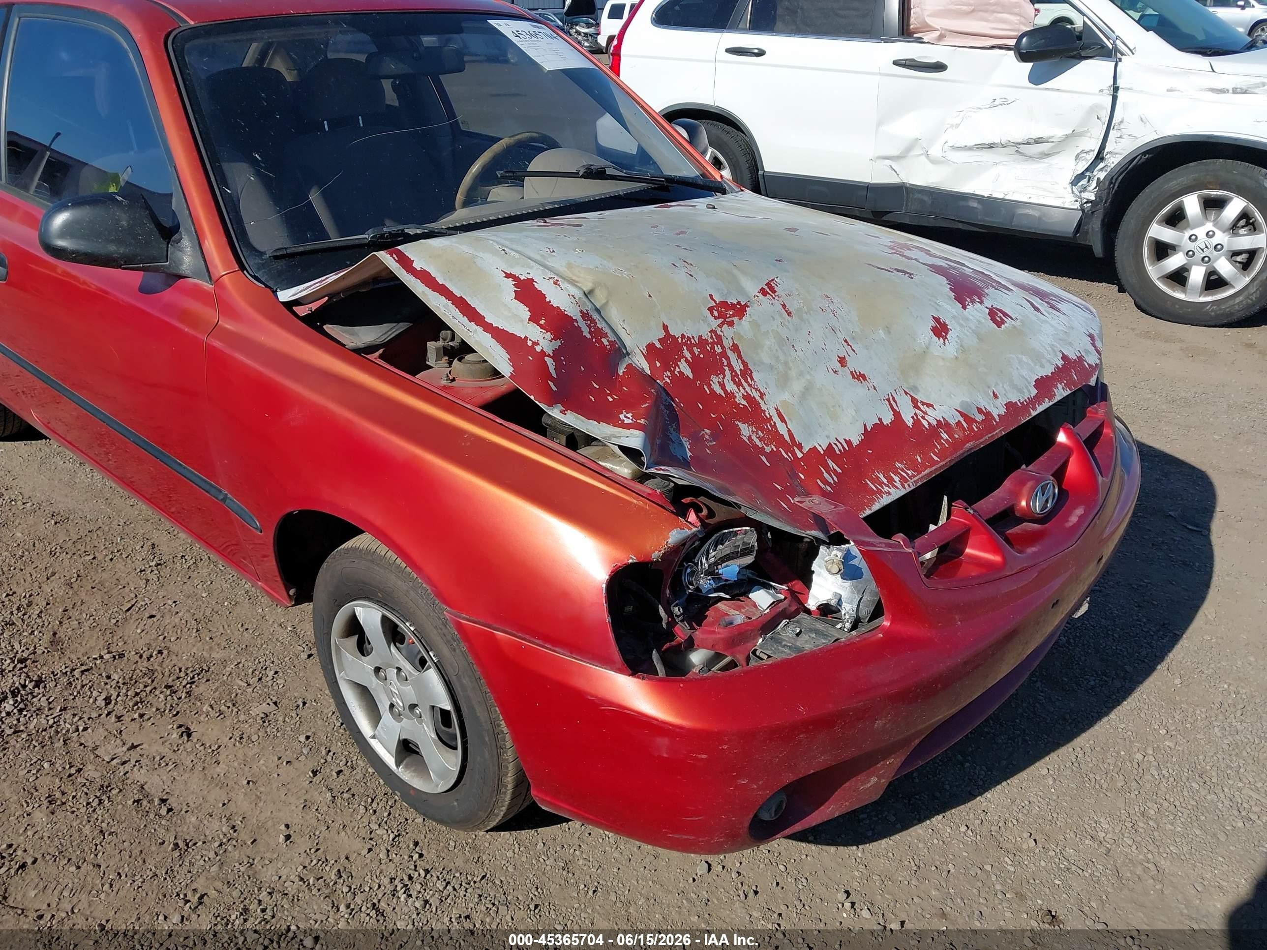 2000 Hyundai Accent L Red vin: KMHCF35GXYU014751